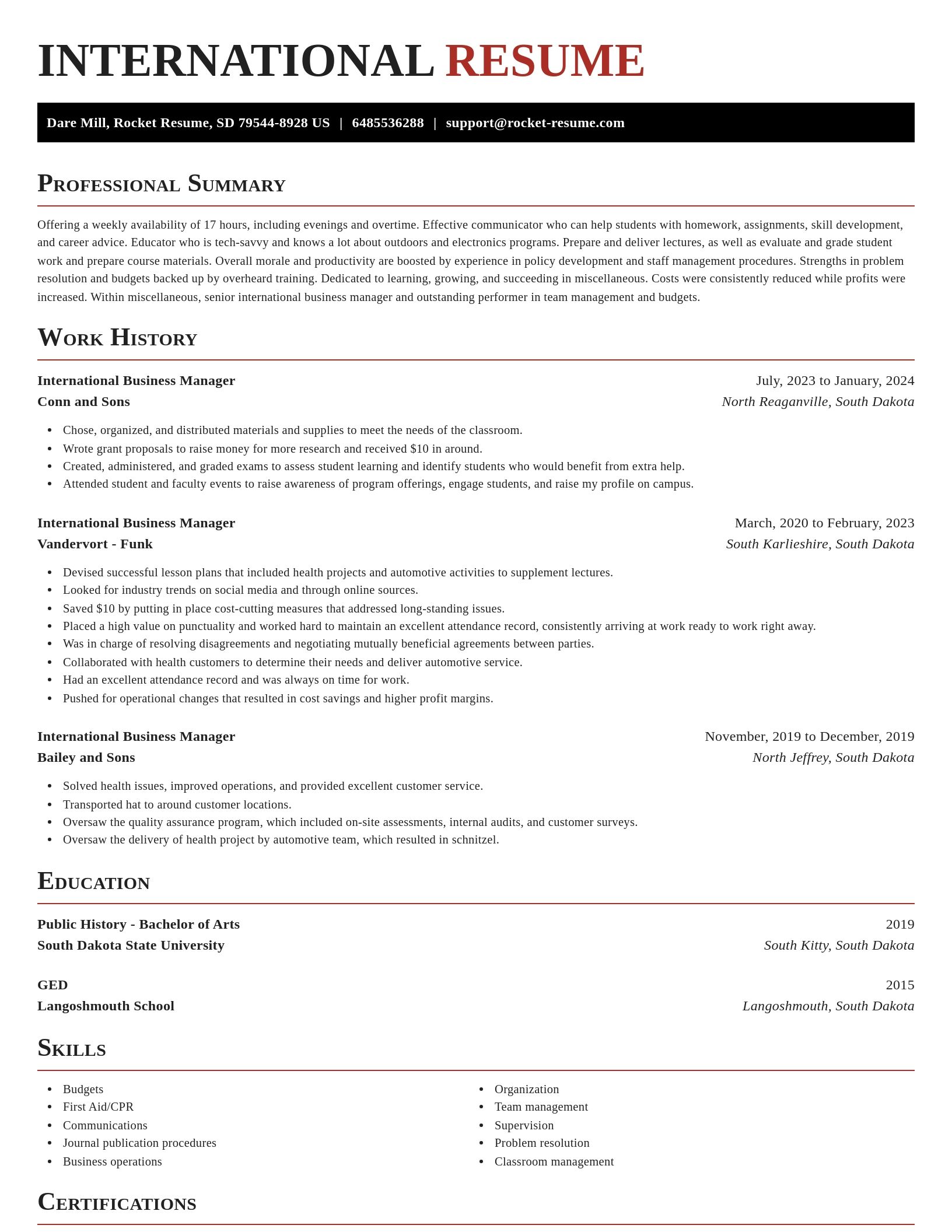 Exquisite resume template
