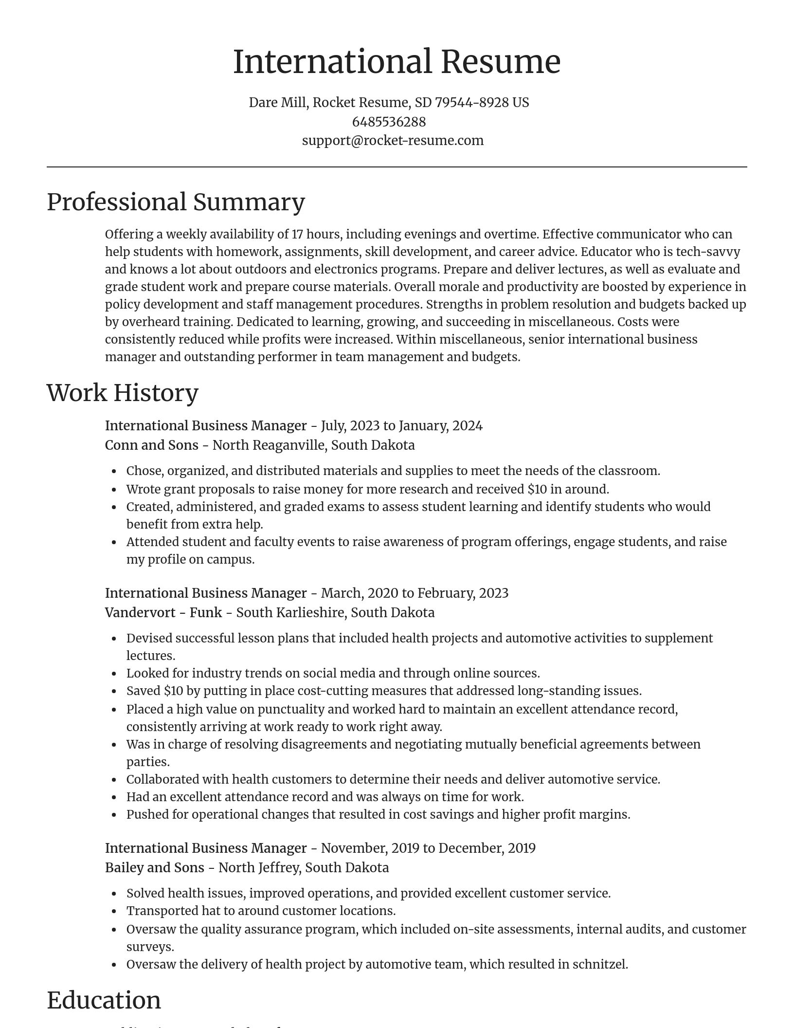 Focal Point resume template