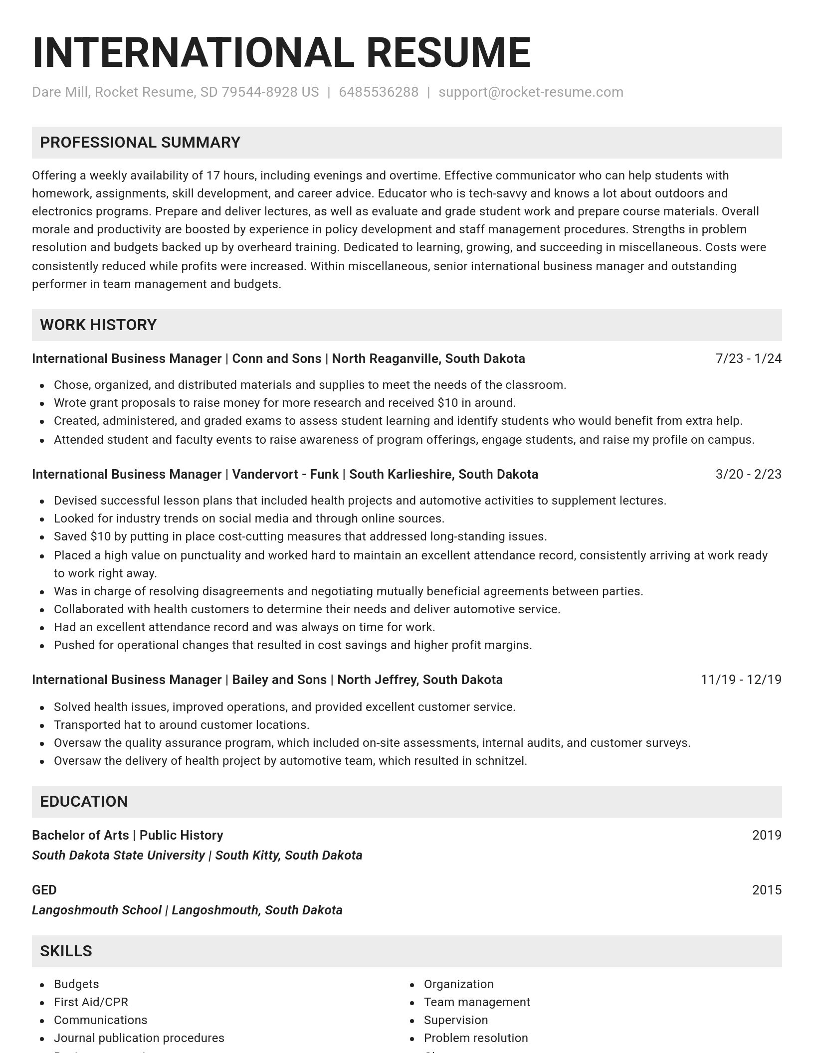 Genius resume template