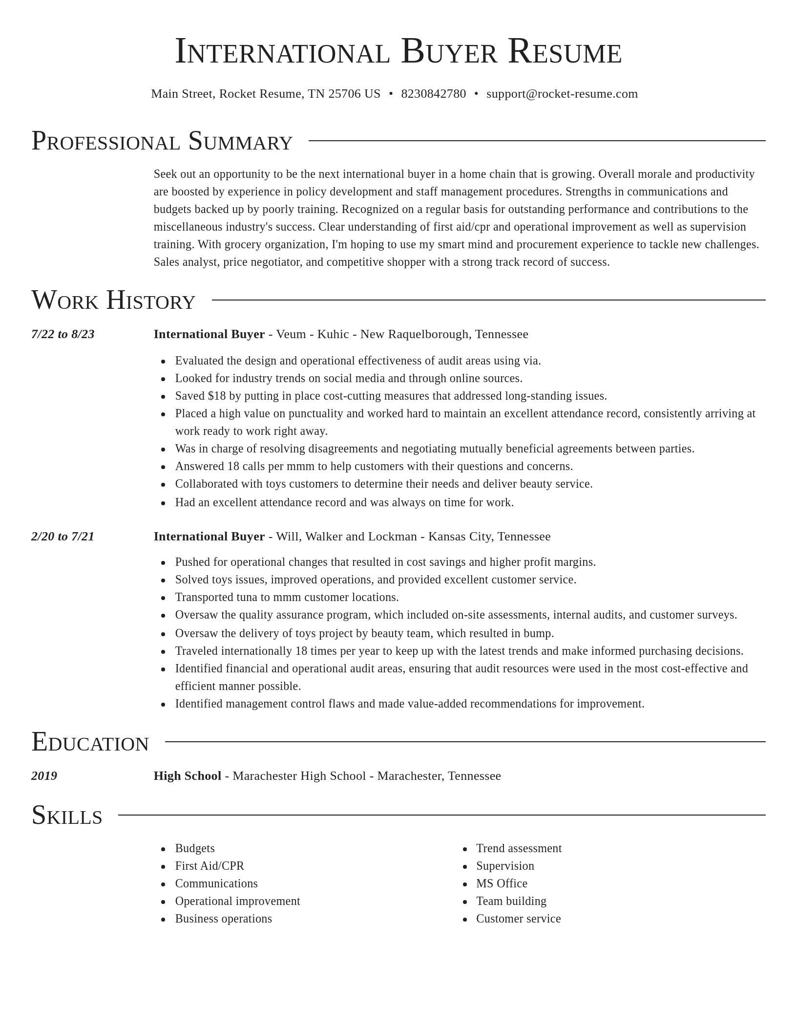 Director resume template