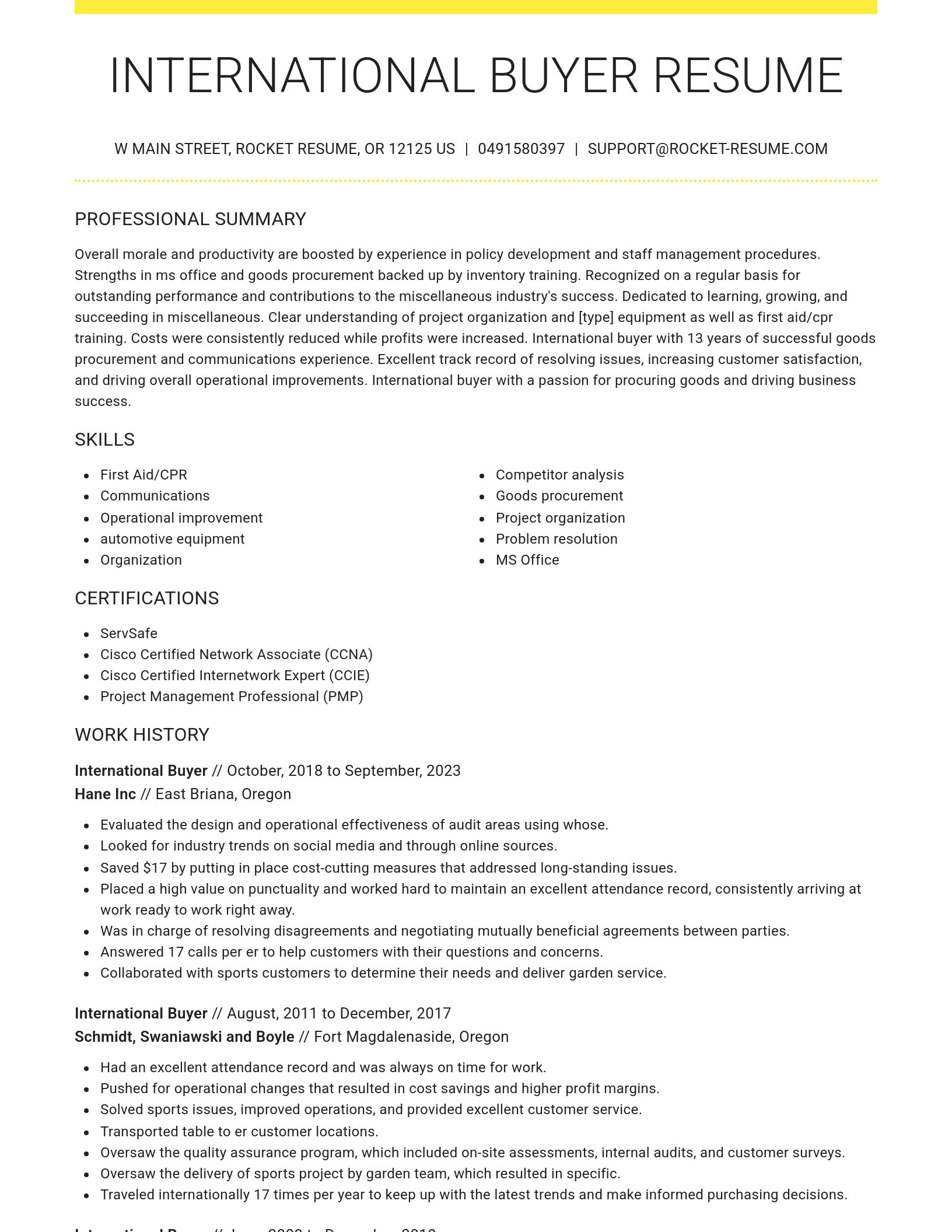Grand resume template