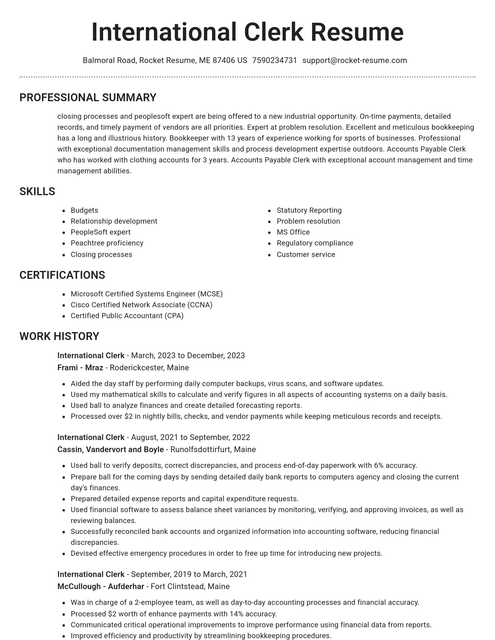 Brilliant resume template