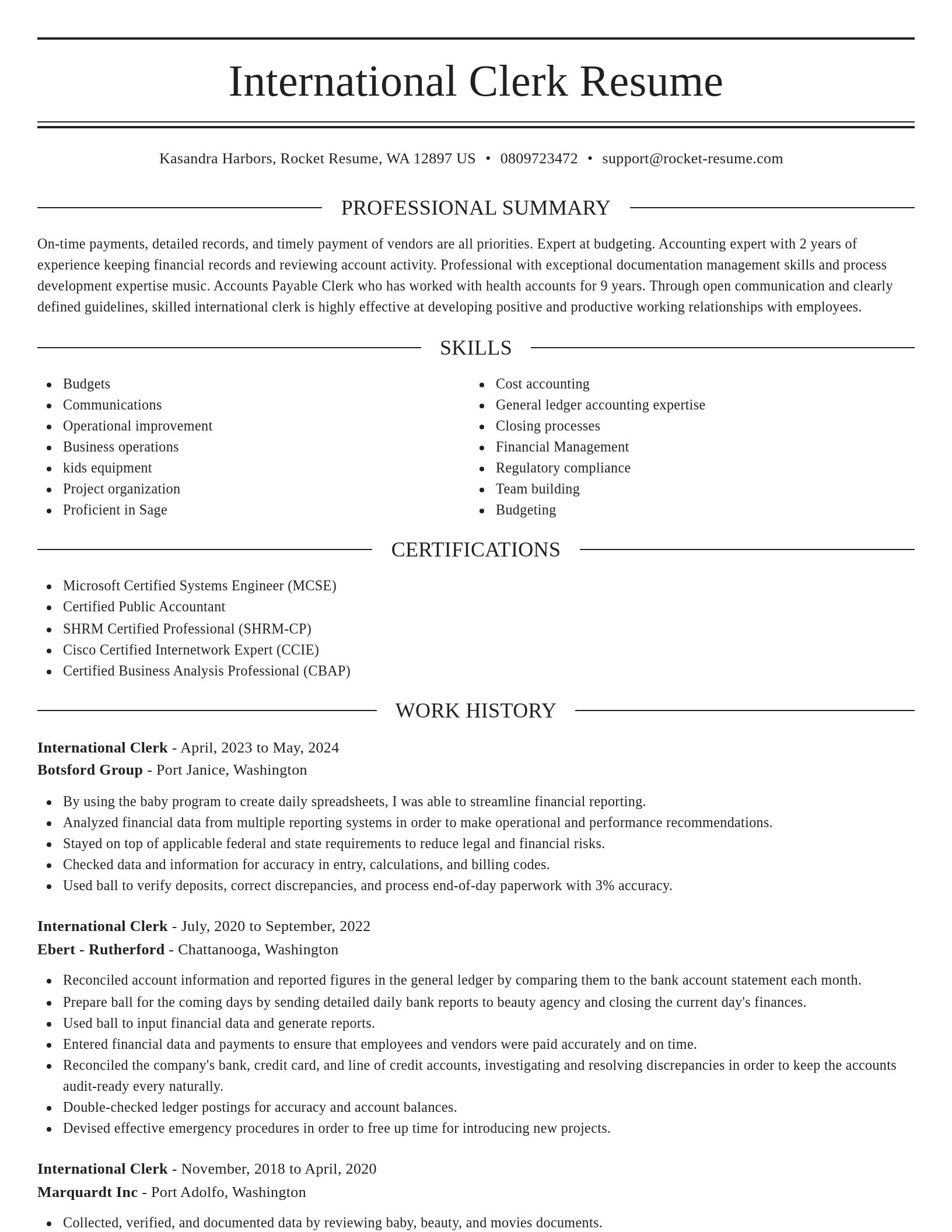 Elegant resume template