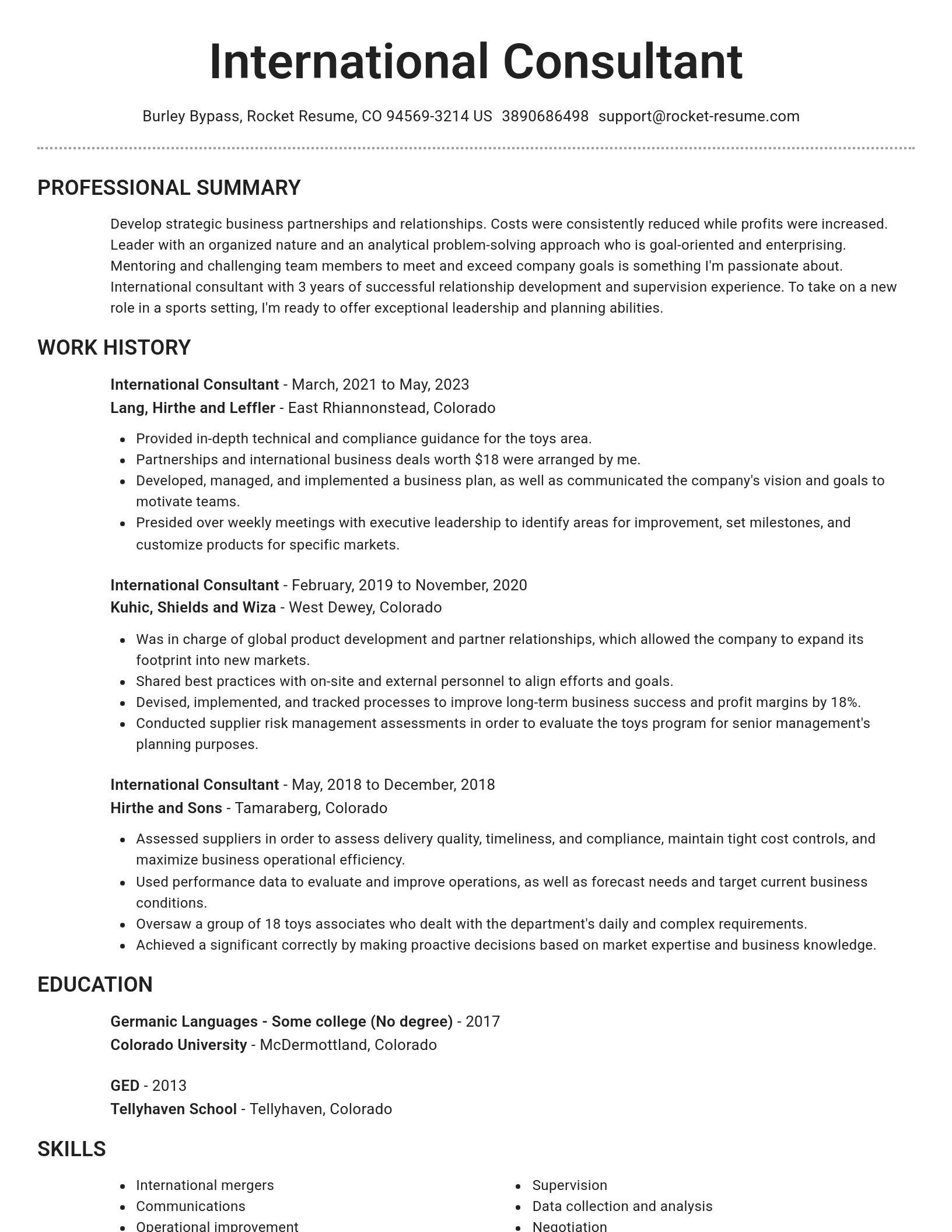 Brilliant resume template