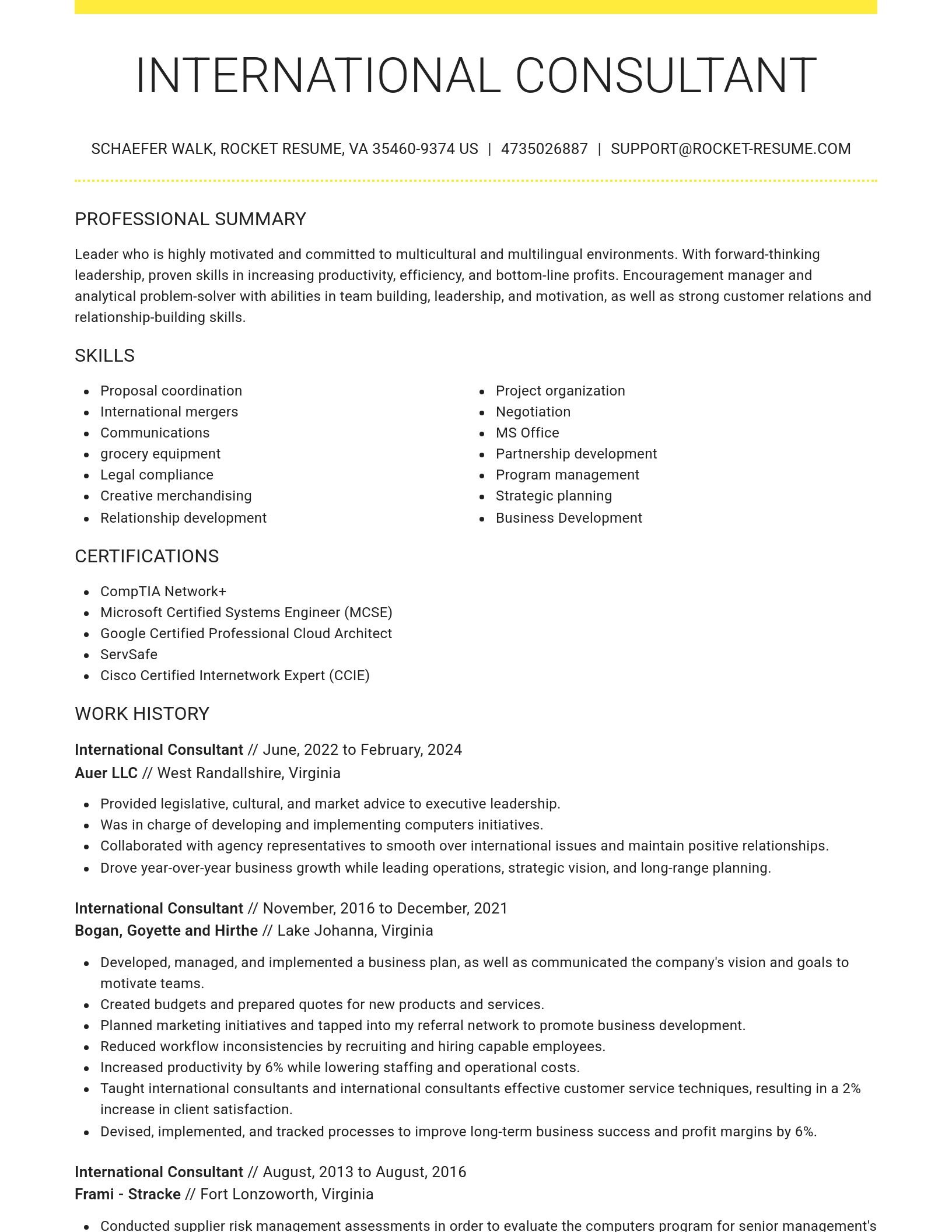 Grand resume template