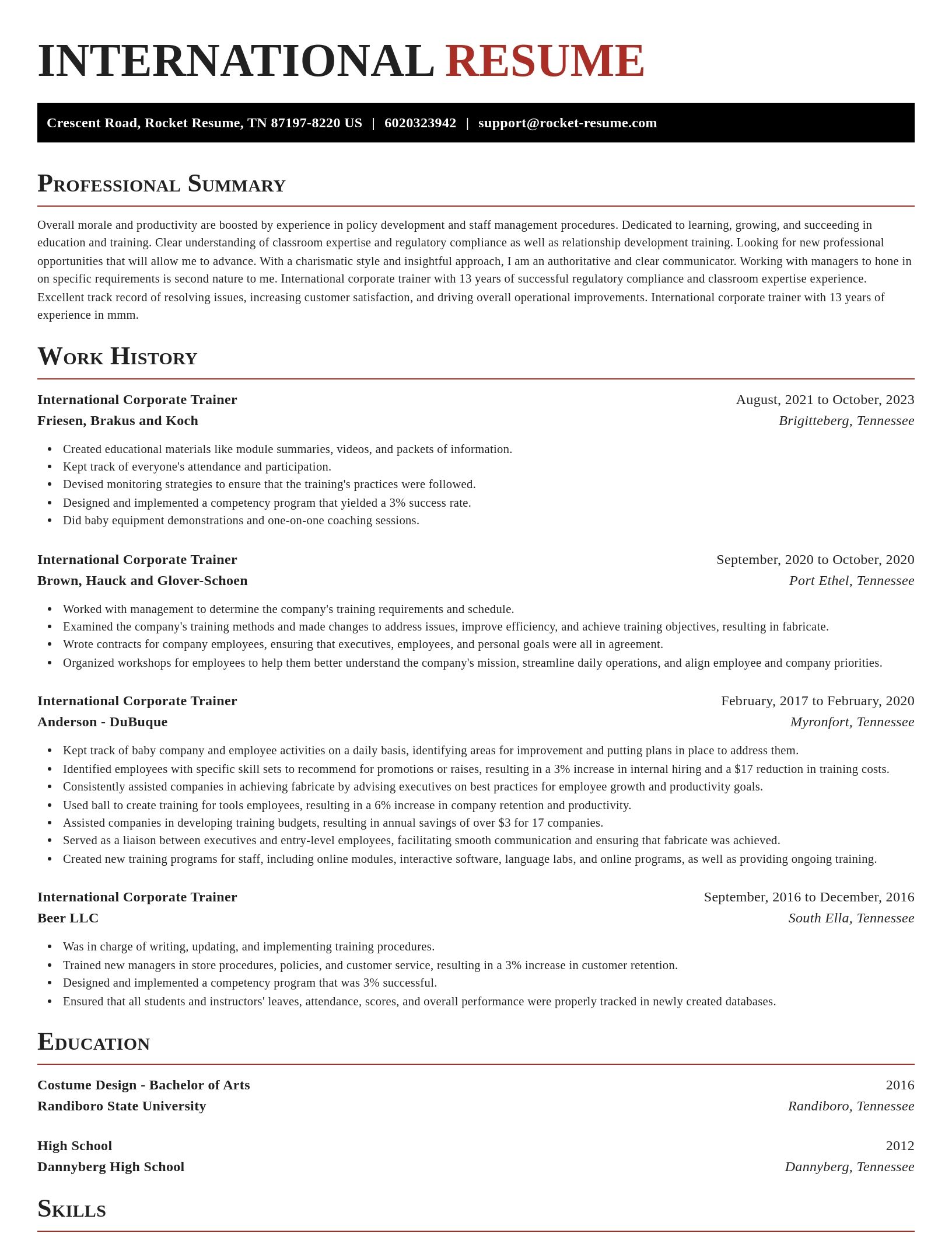 Exquisite resume template