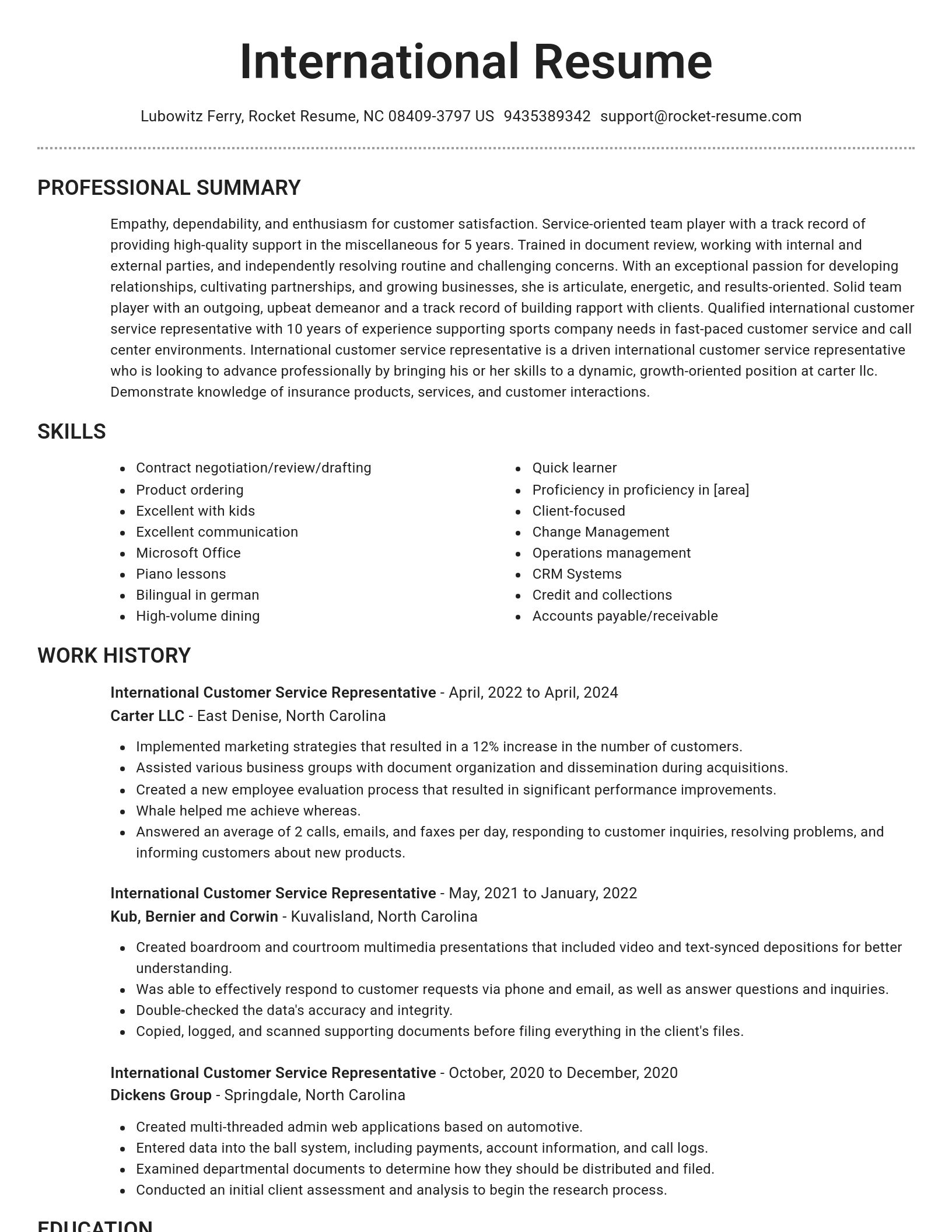 Brilliant resume template