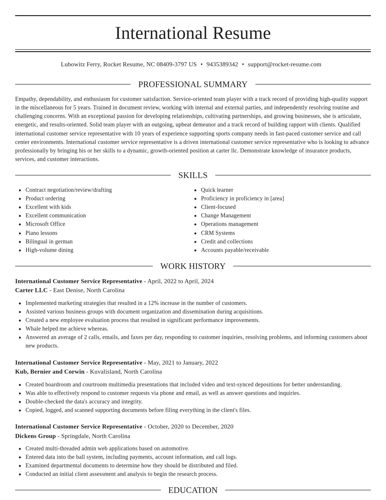 Elegant resume template