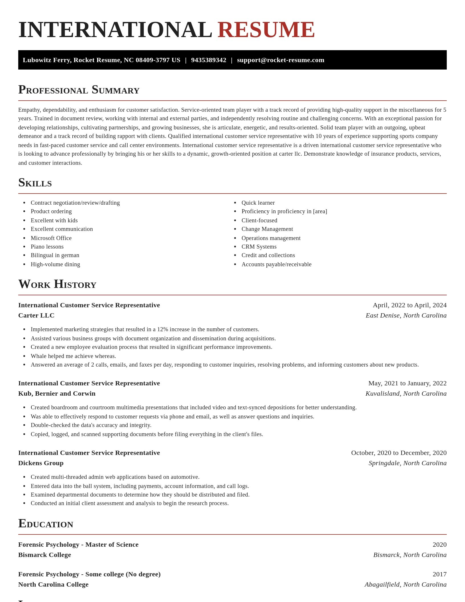 Exquisite resume template