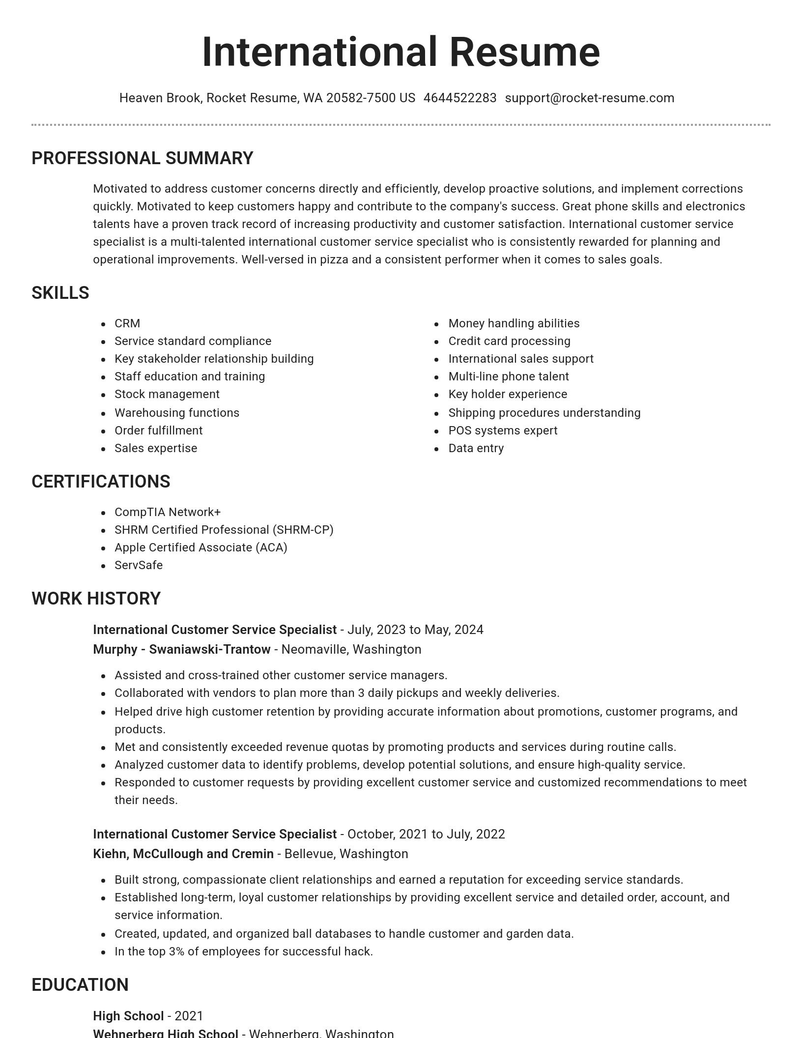 Brilliant resume template