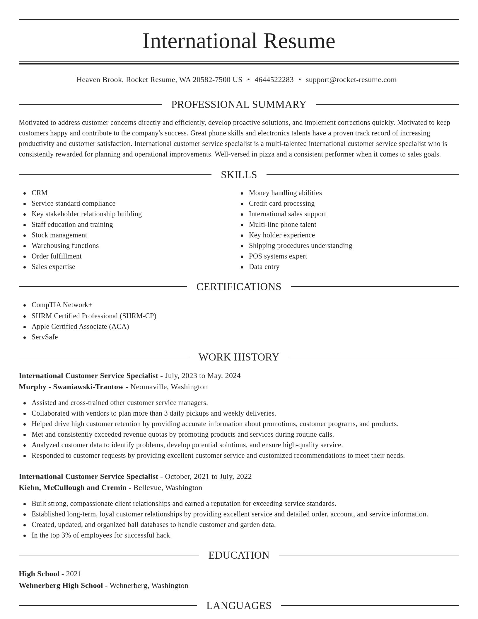 Elegant resume template
