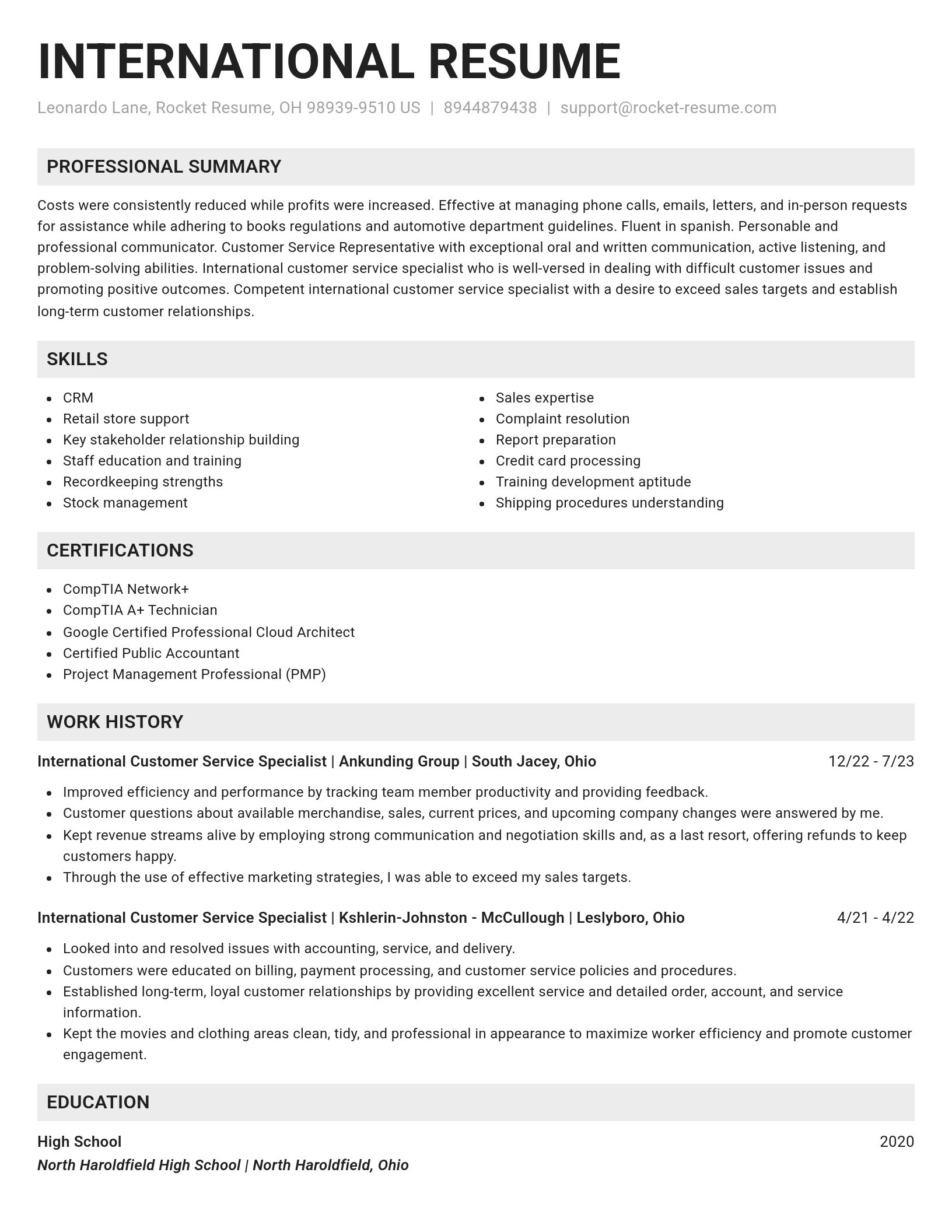 Genius resume template