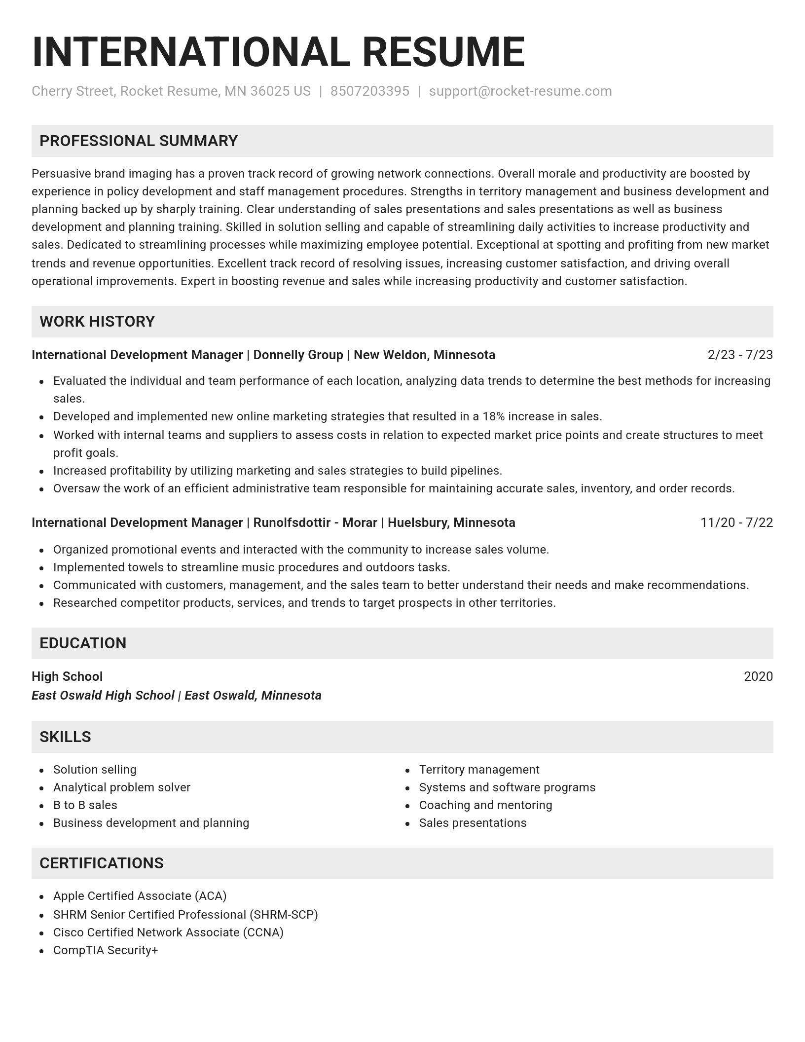 Genius resume template