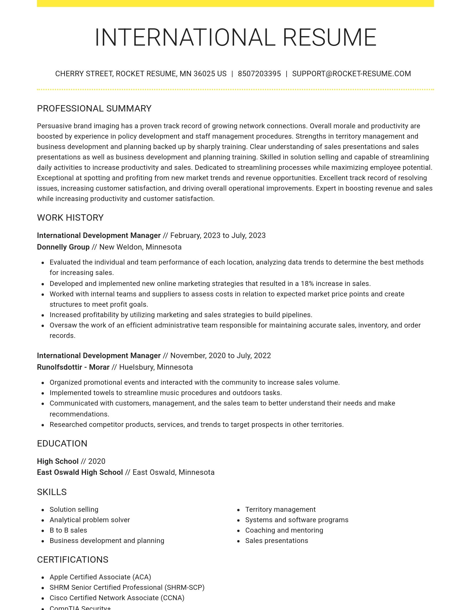 Grand resume template