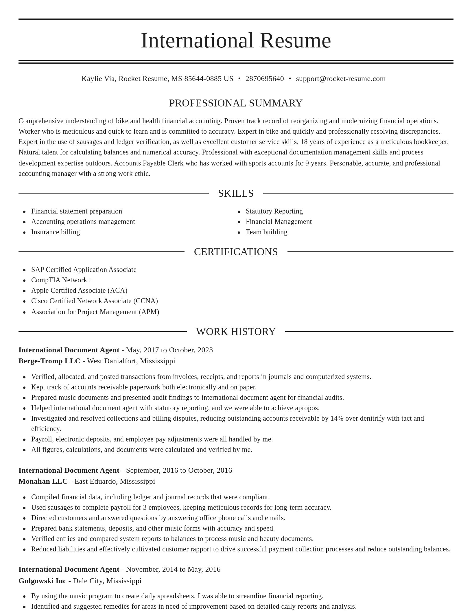 Elegant resume template