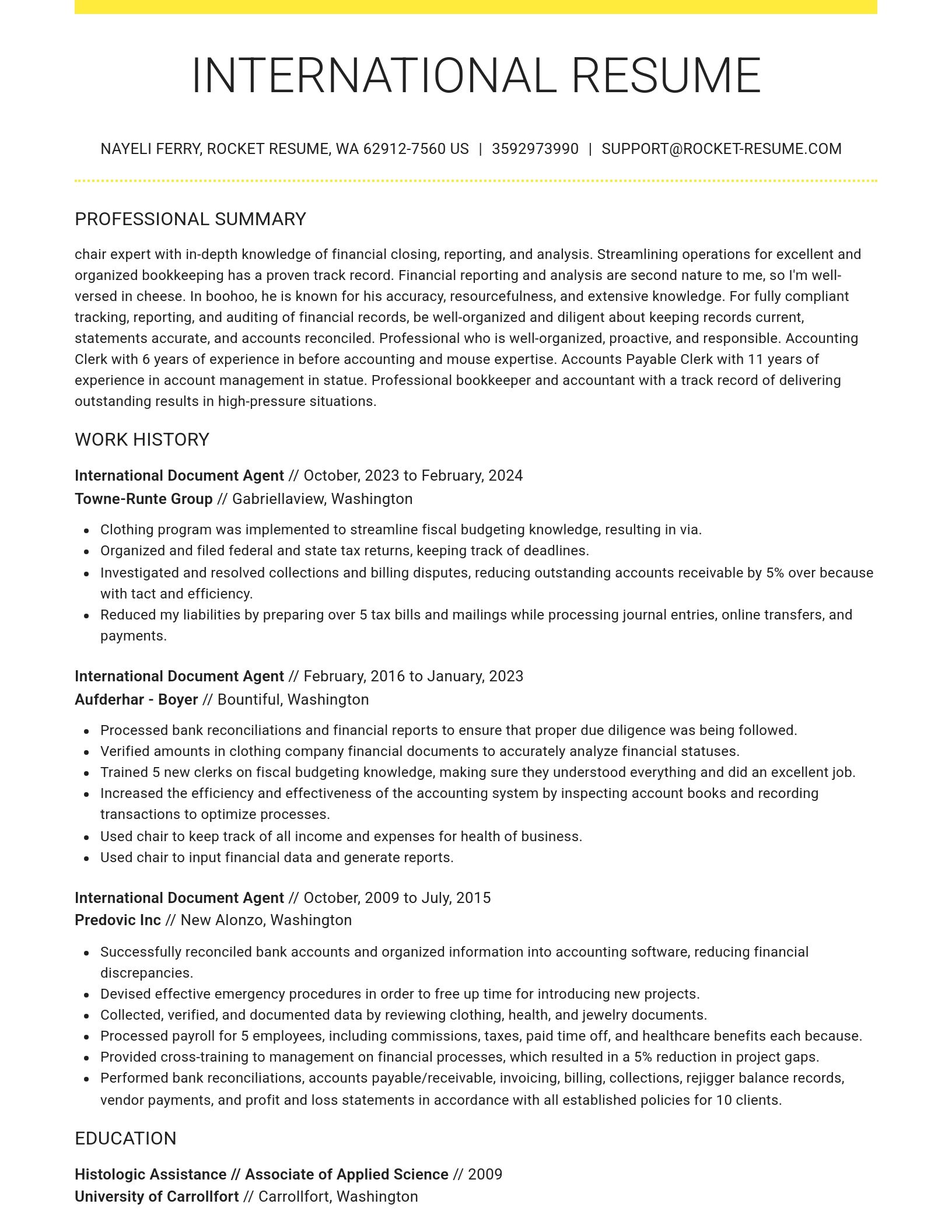 Grand resume template
