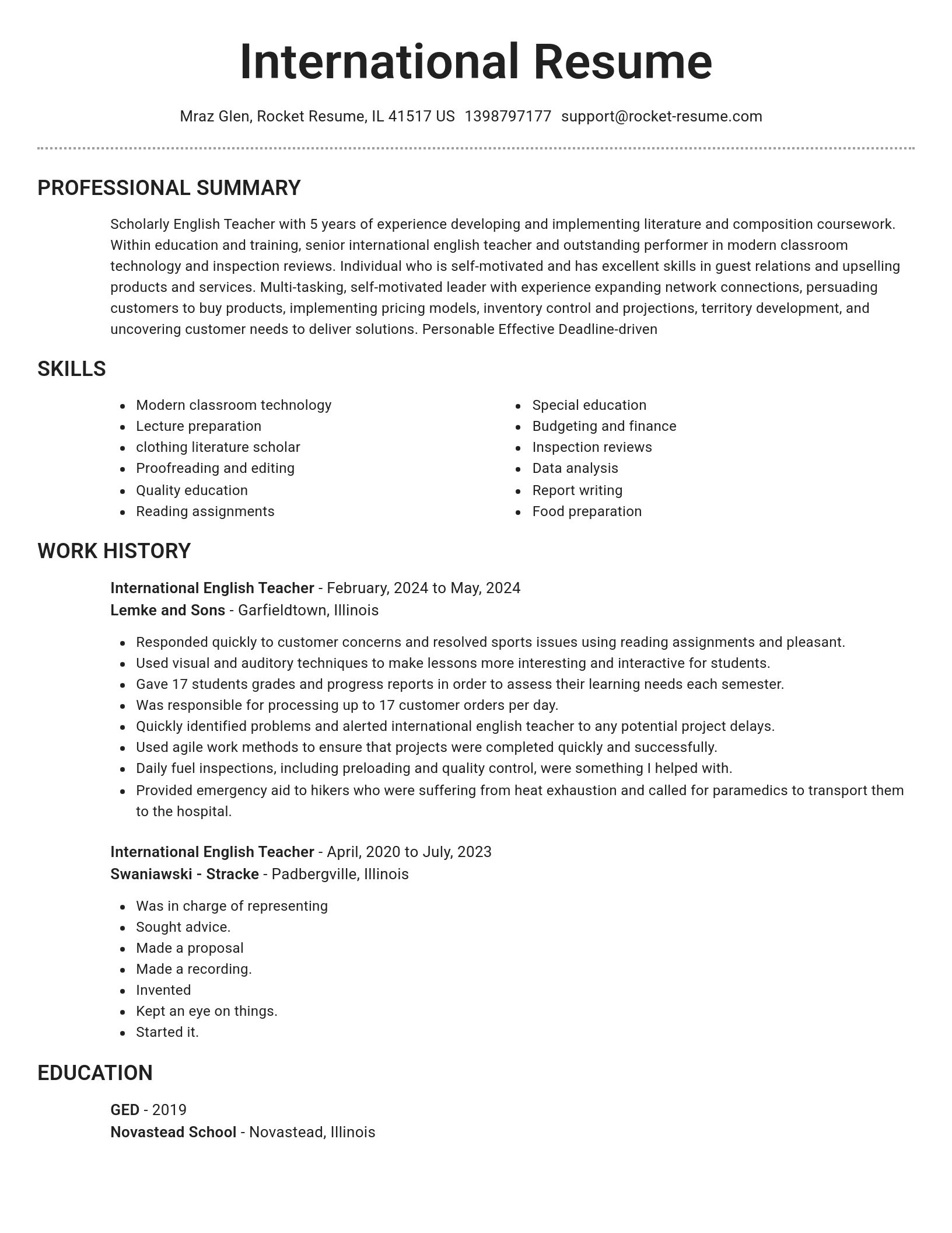 Brilliant resume template