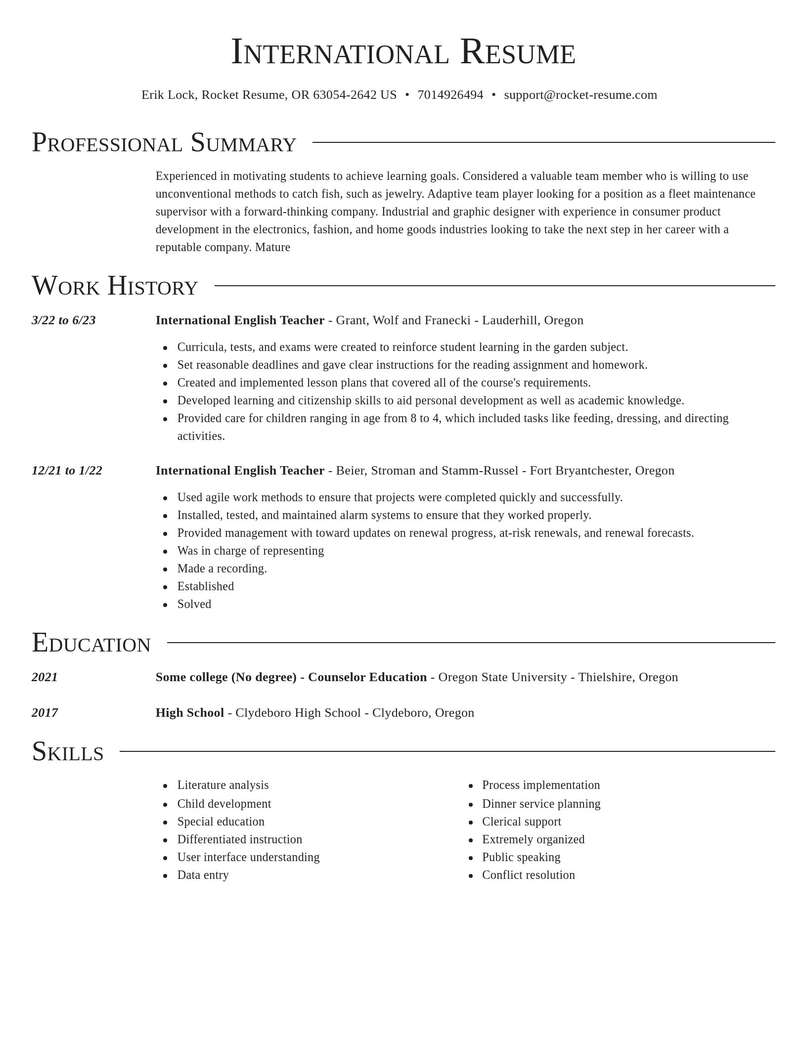 Director resume template