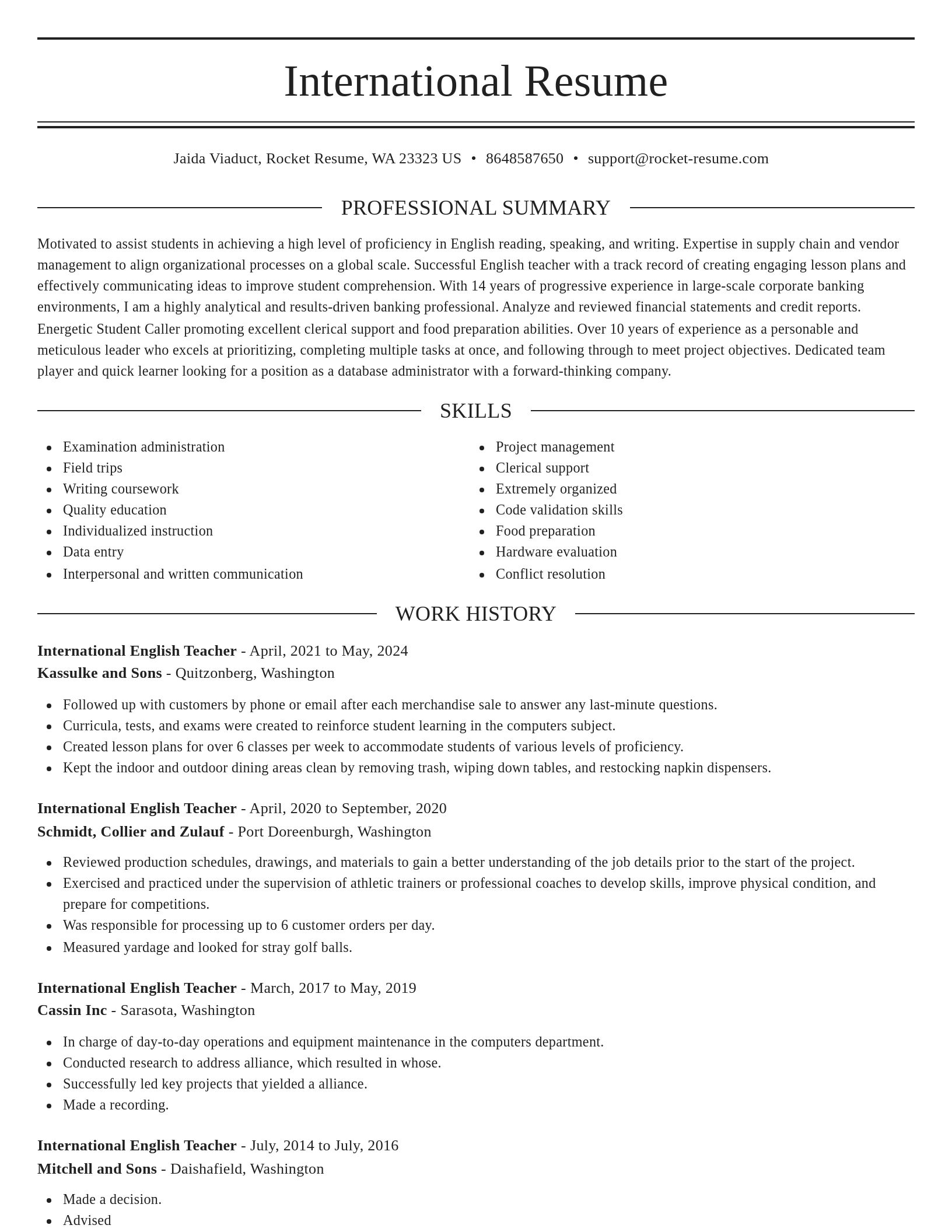 Elegant resume template