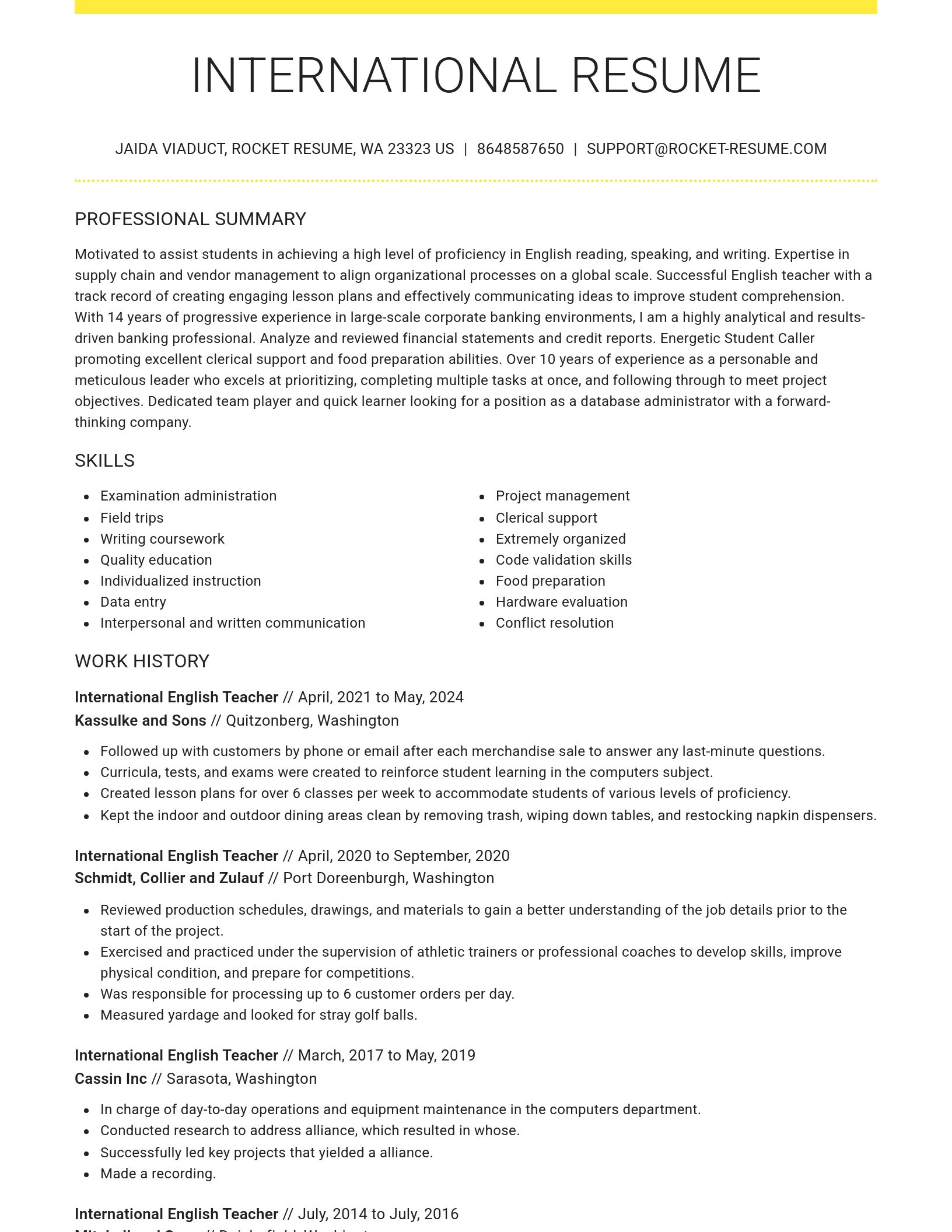Grand resume template