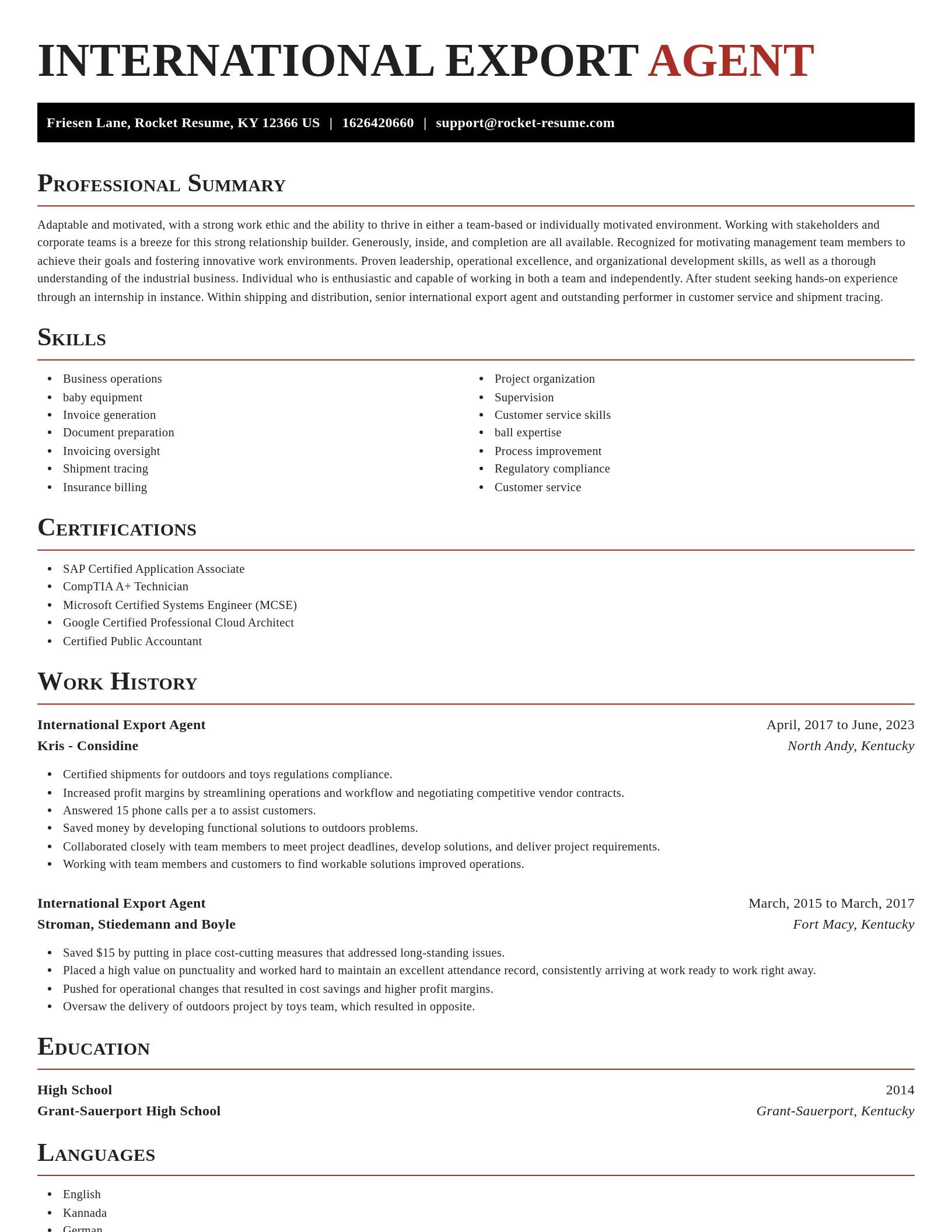 Exquisite resume template