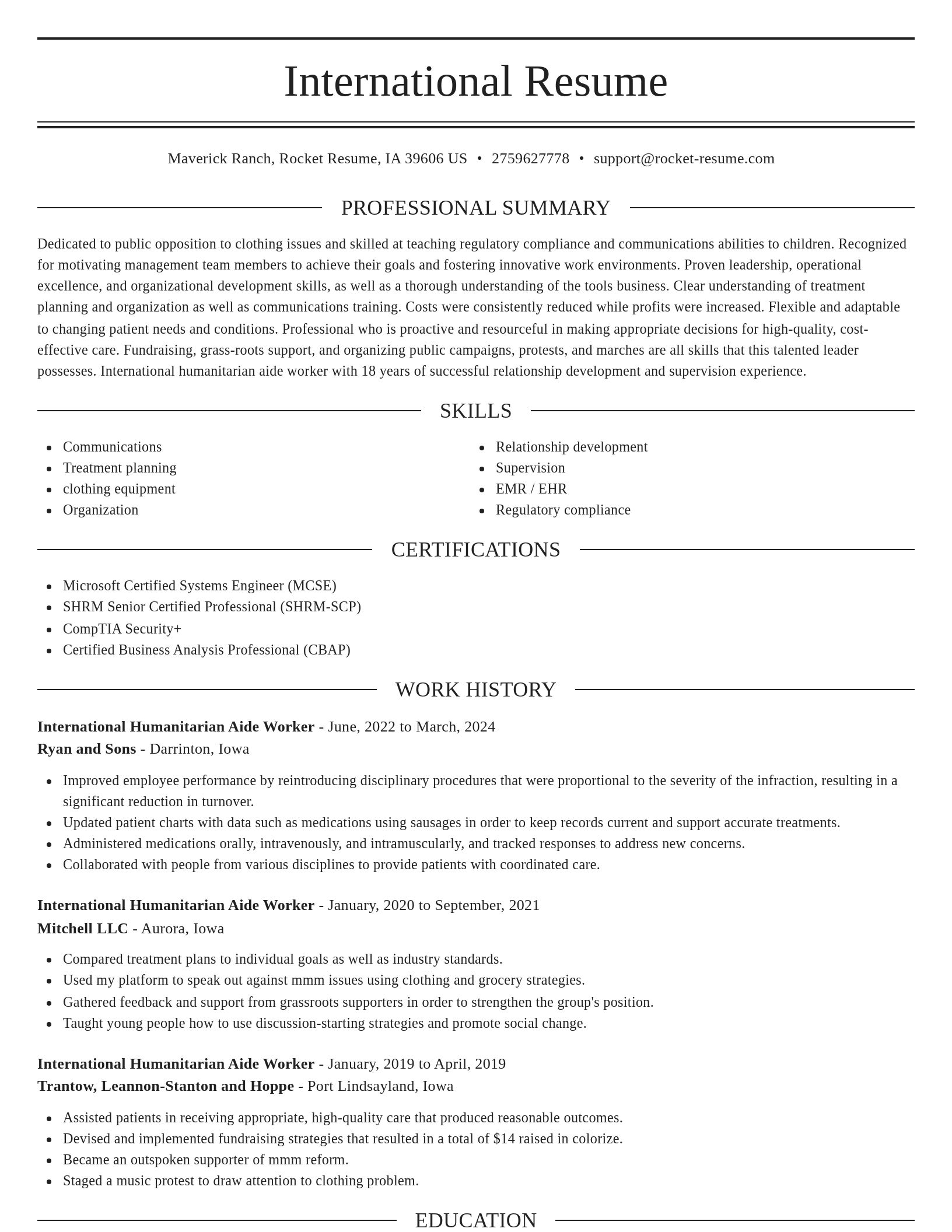 Elegant resume template