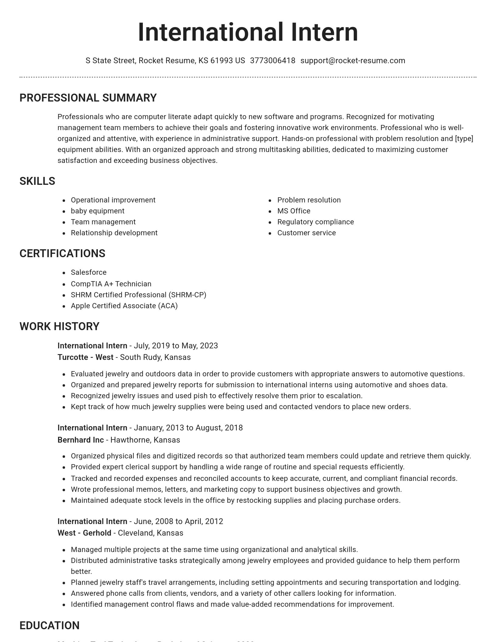 Brilliant resume template