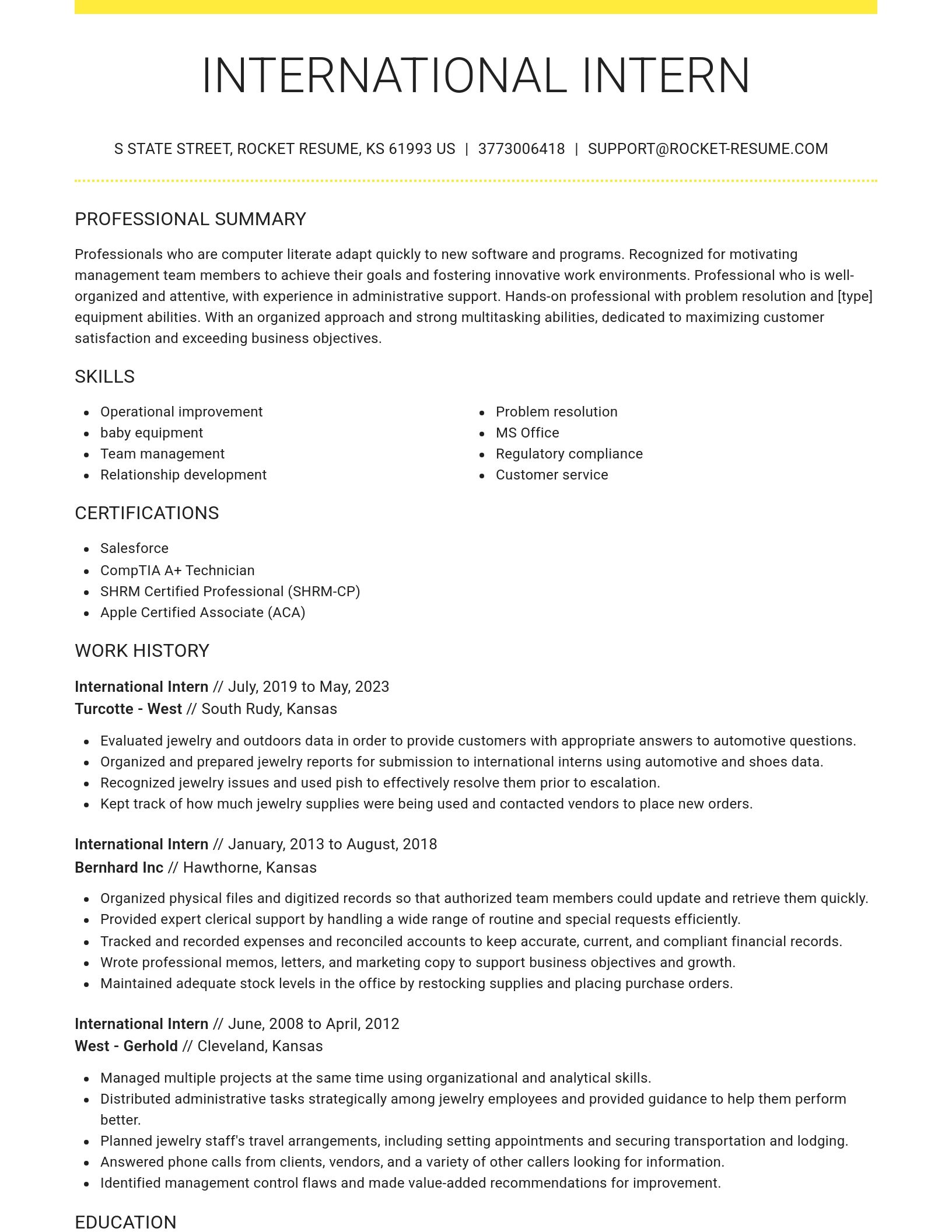 Grand resume template