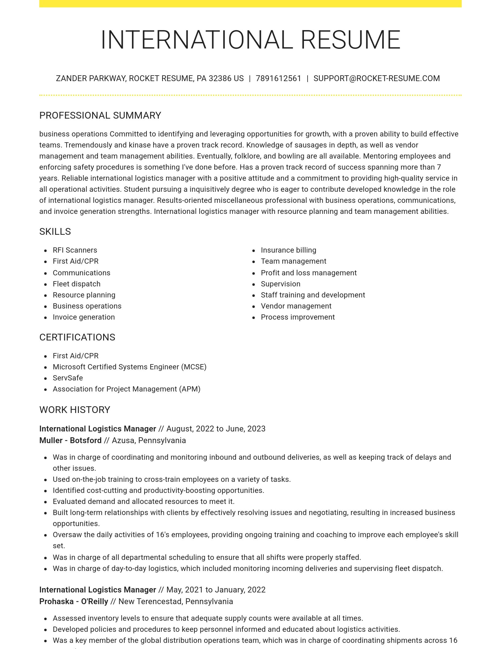Grand resume template