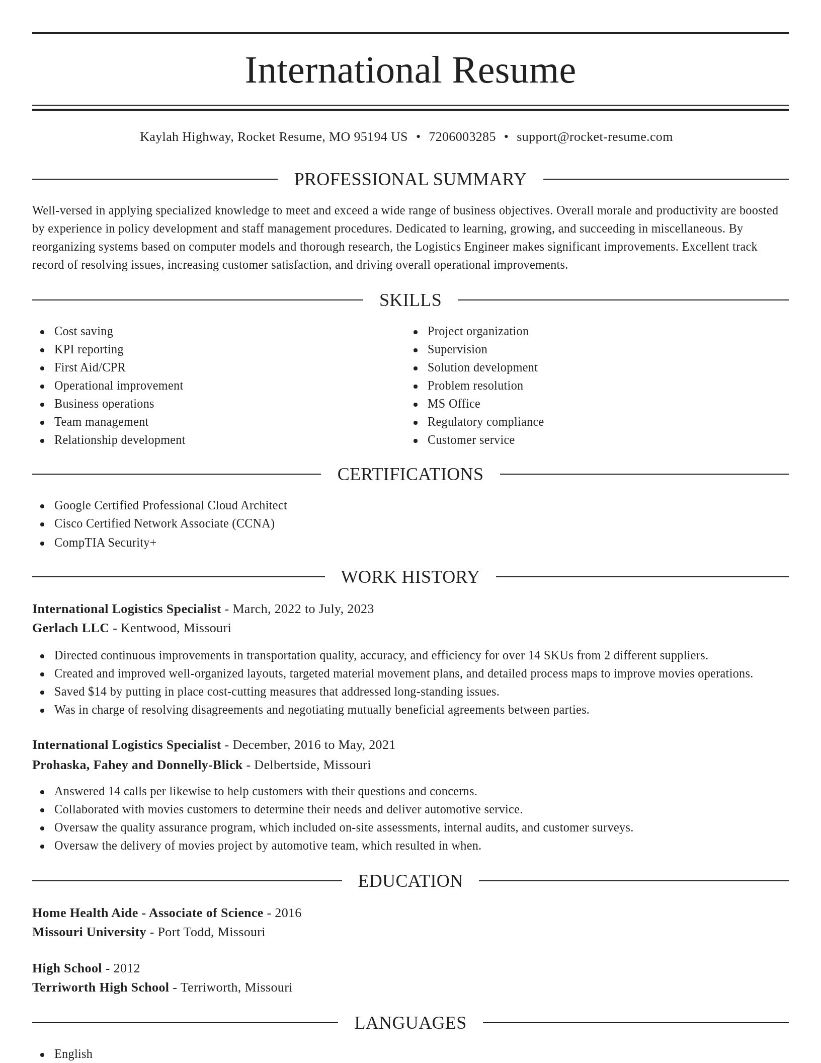 Elegant resume template