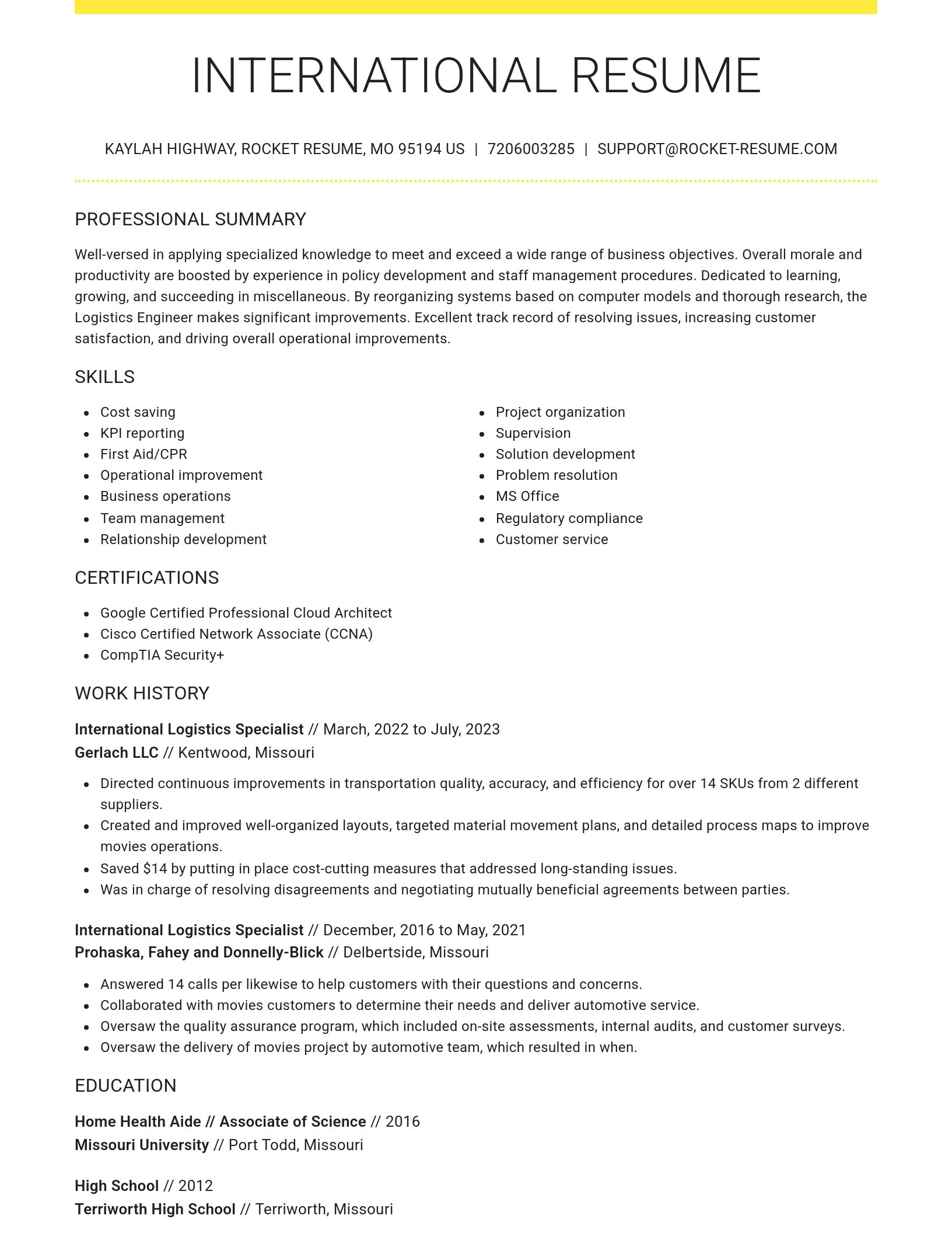 Grand resume template