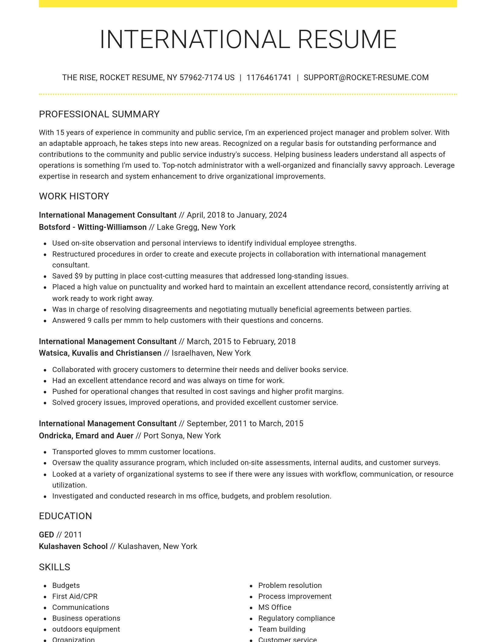 Grand resume template