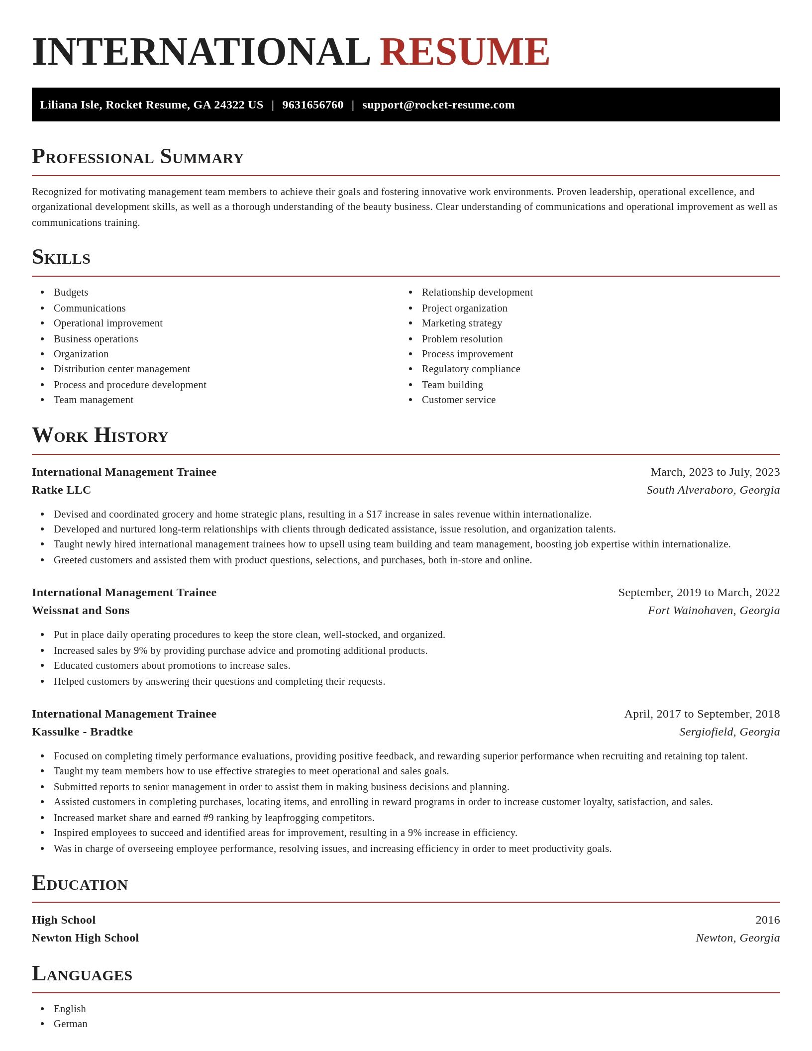 Exquisite resume template