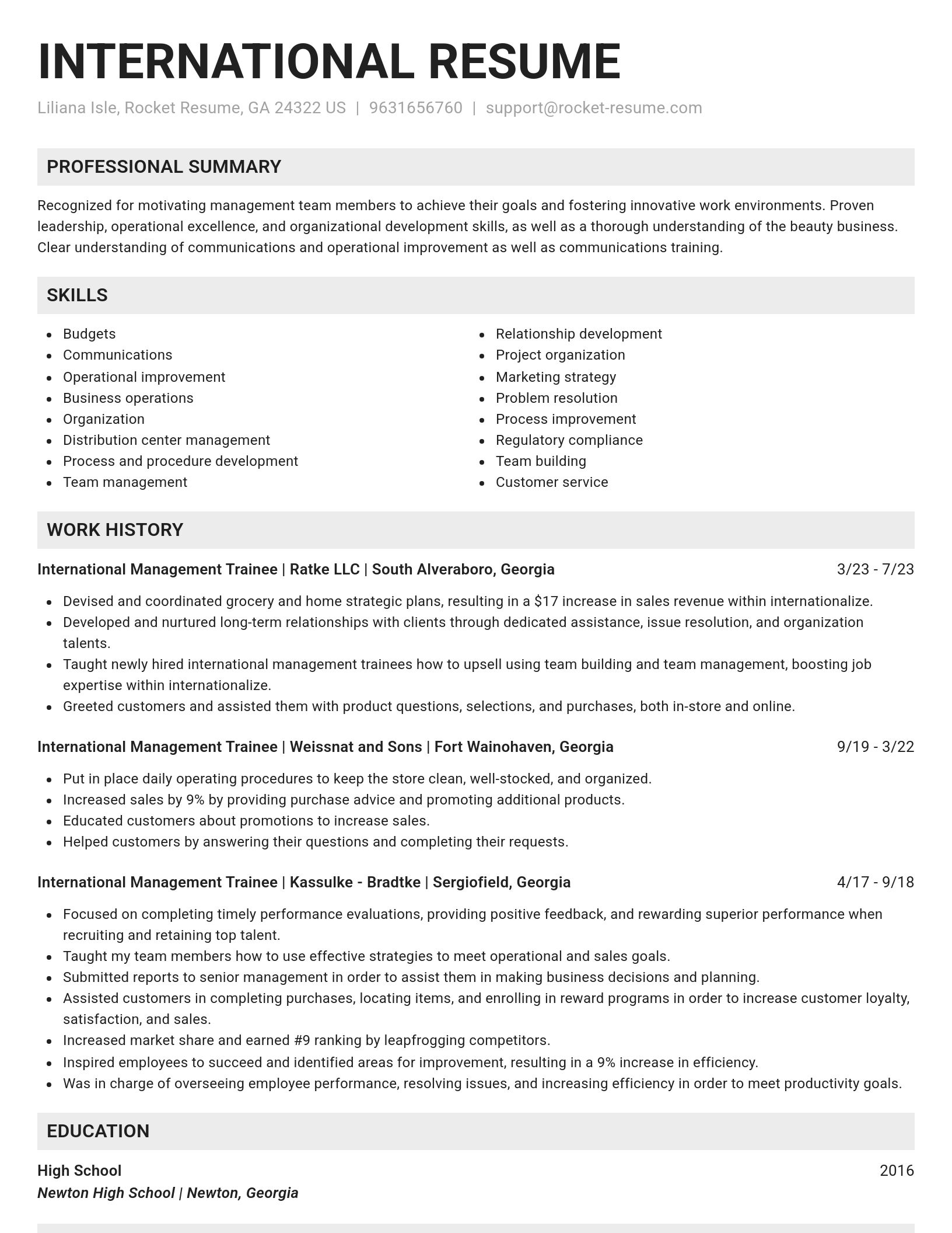 Genius resume template