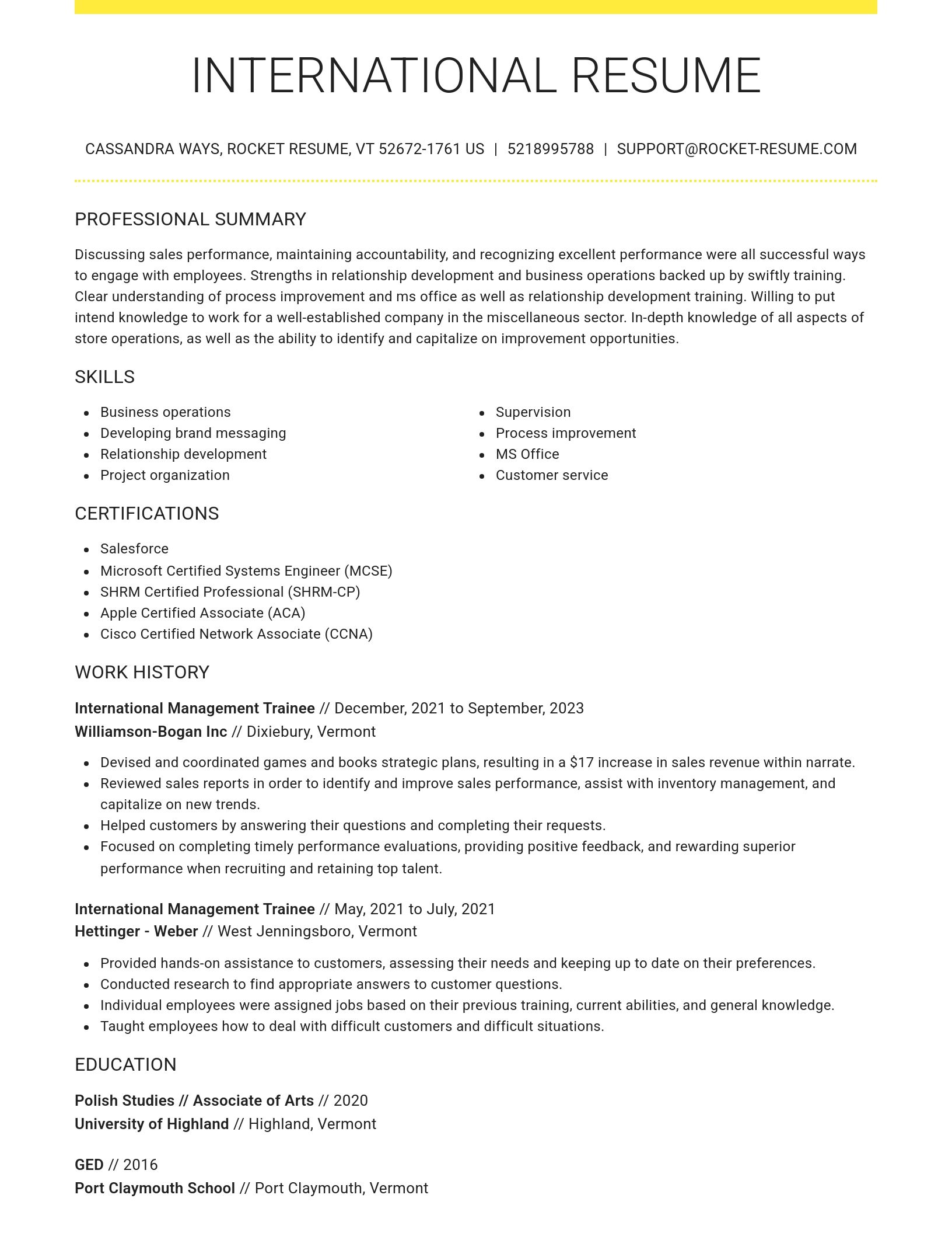 Grand resume template