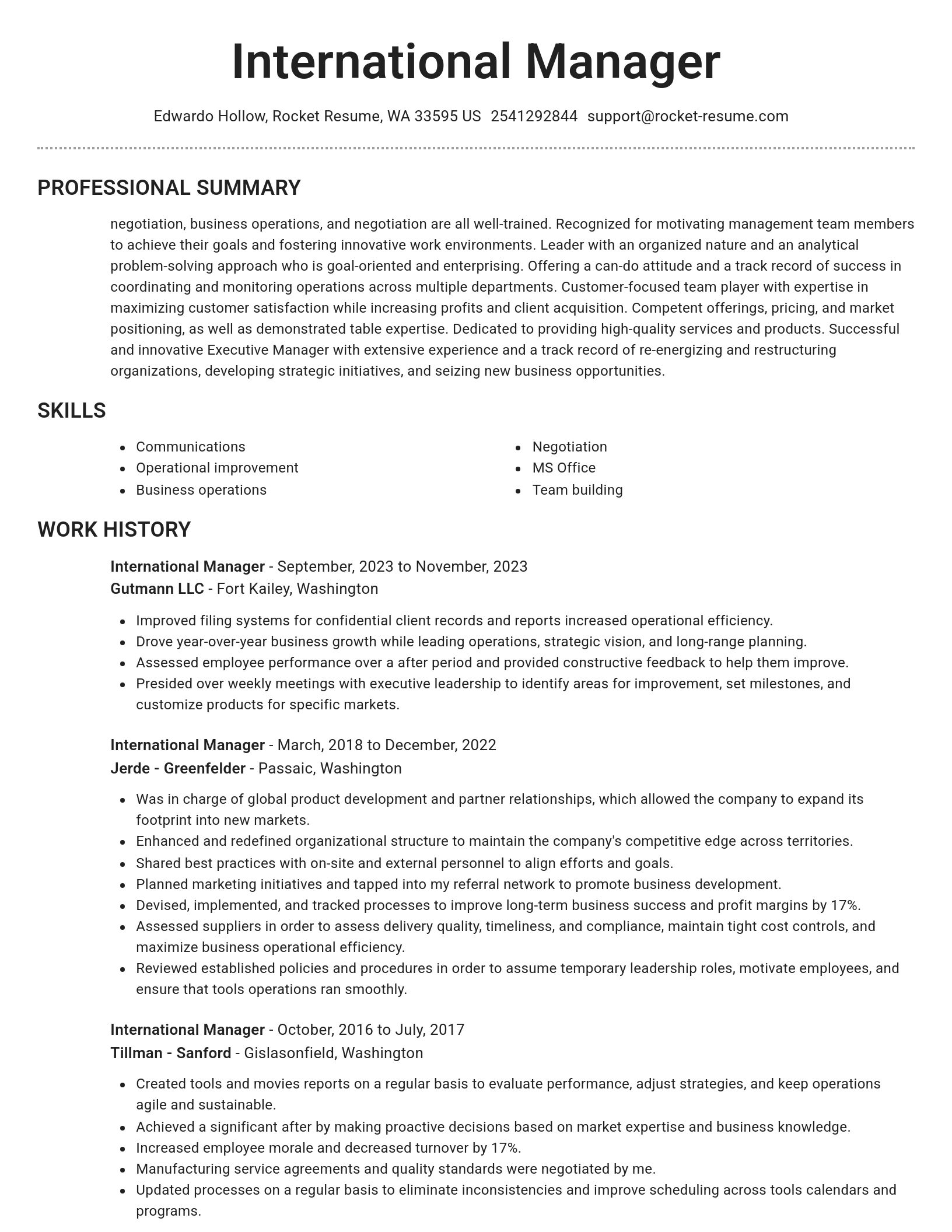 Brilliant resume template