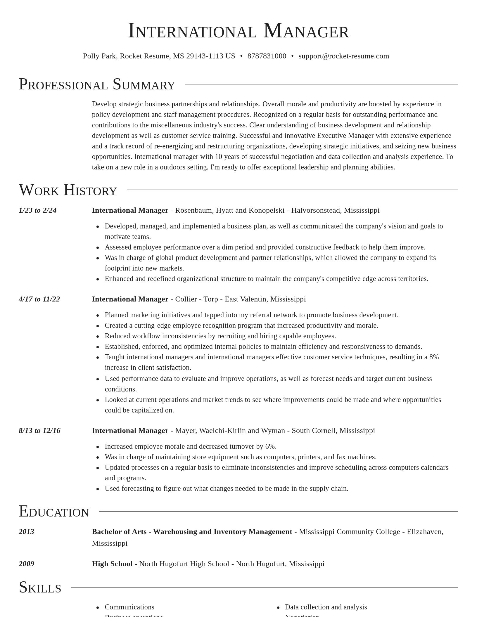 Director resume template