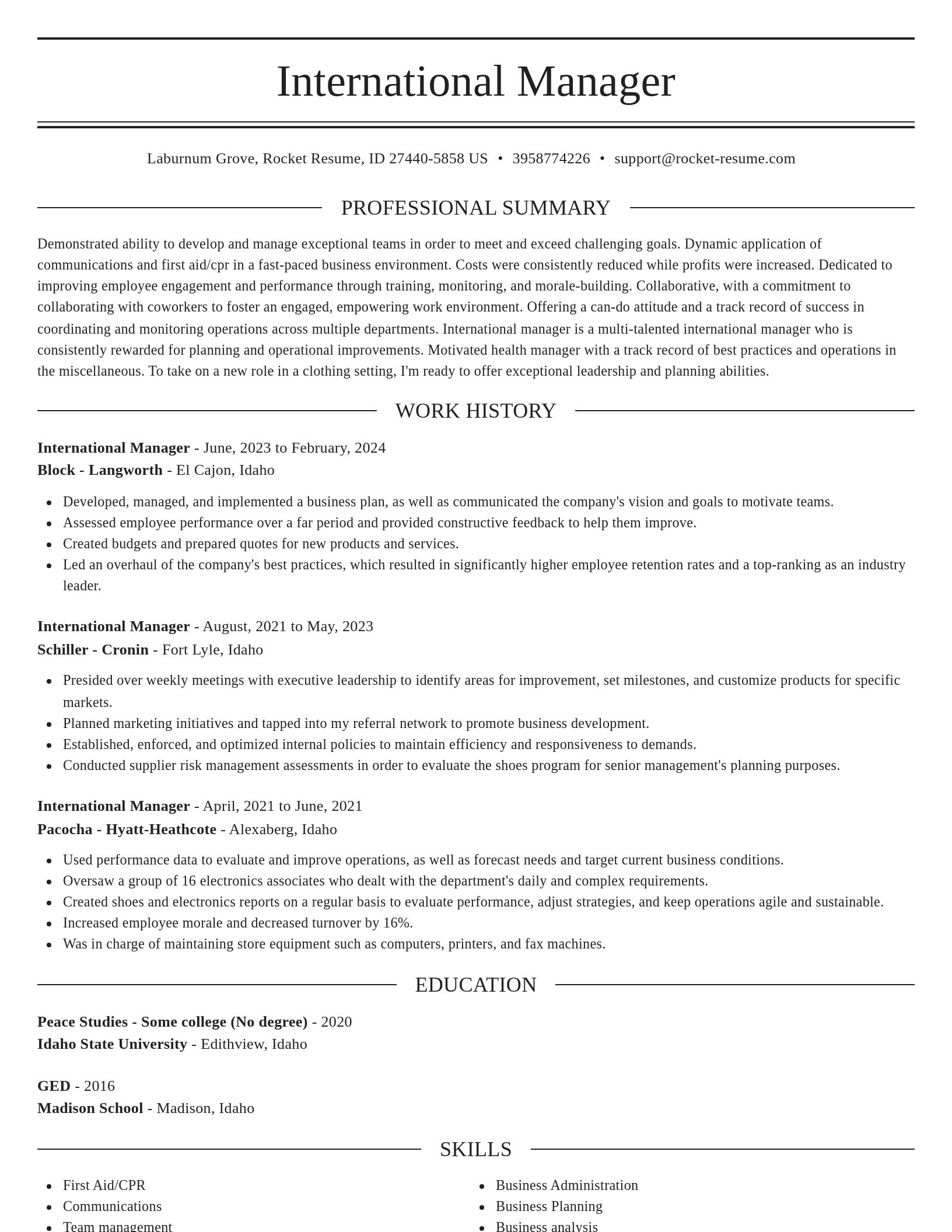 Elegant resume template