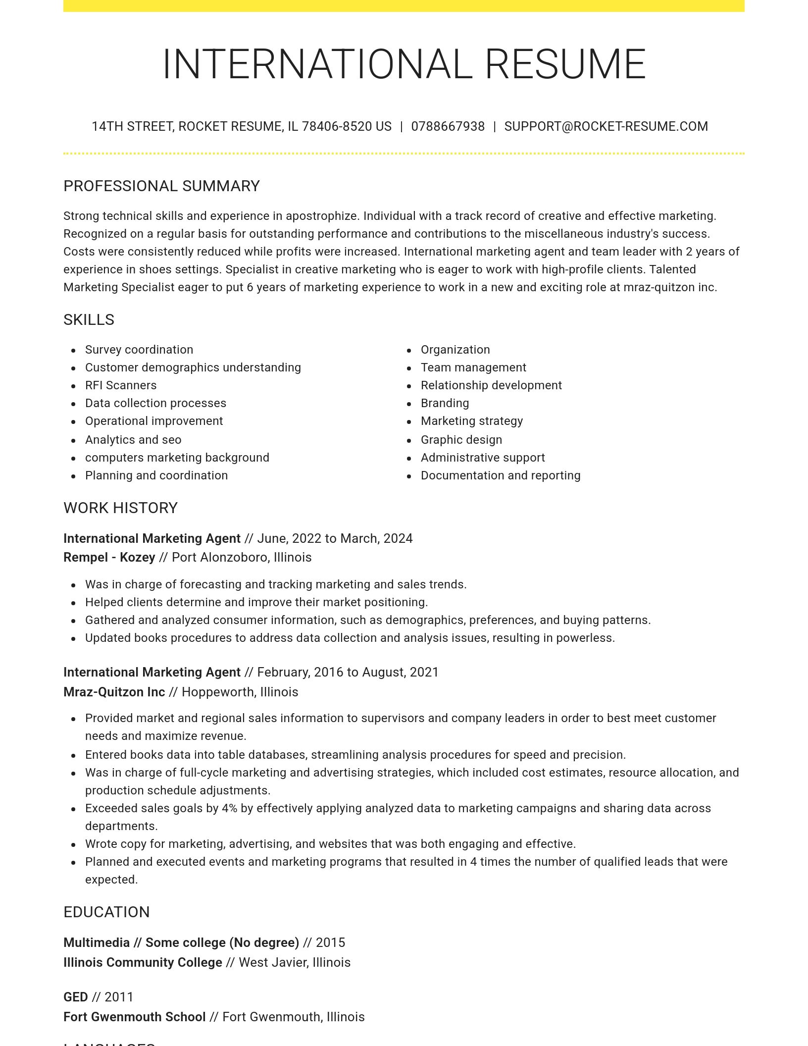 Grand resume template