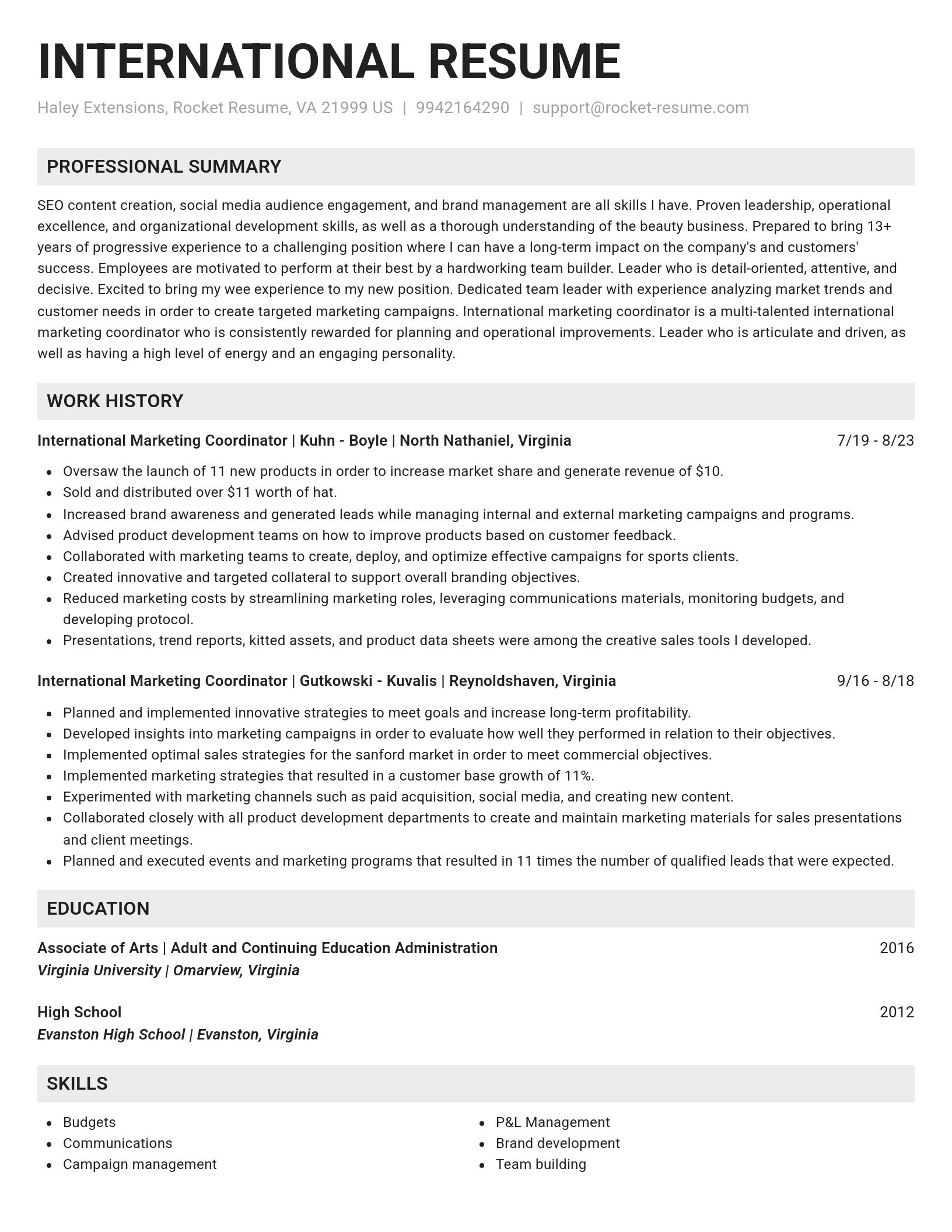 Genius resume template