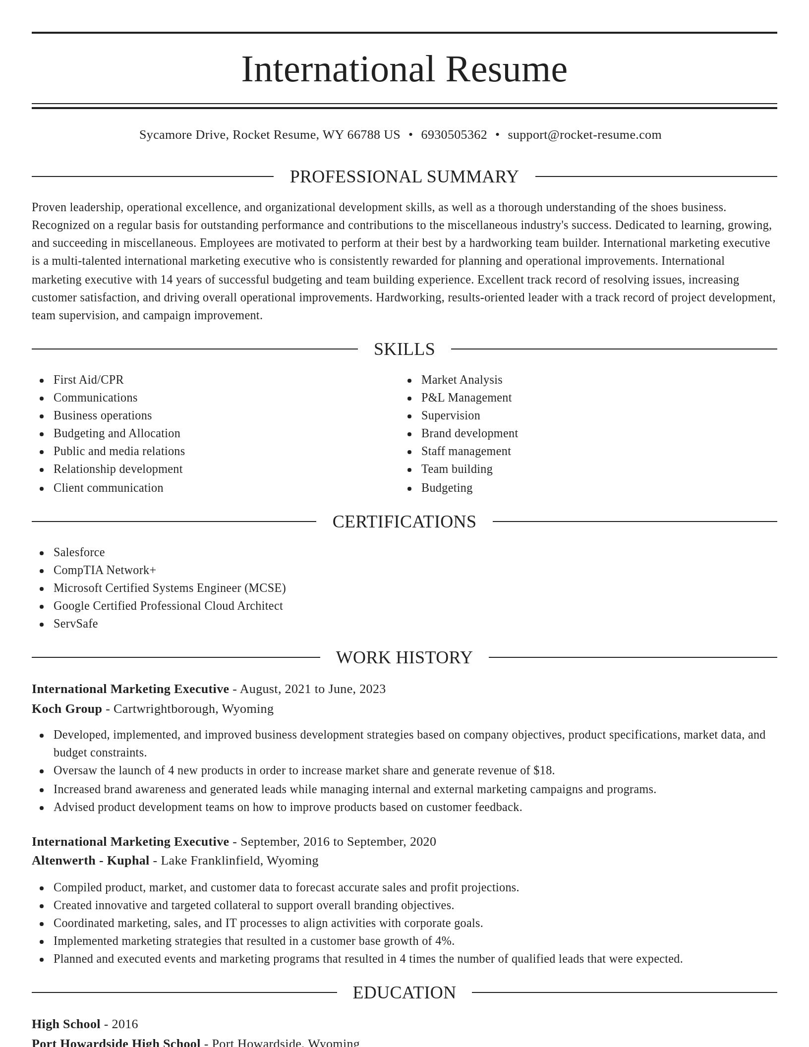 Elegant resume template