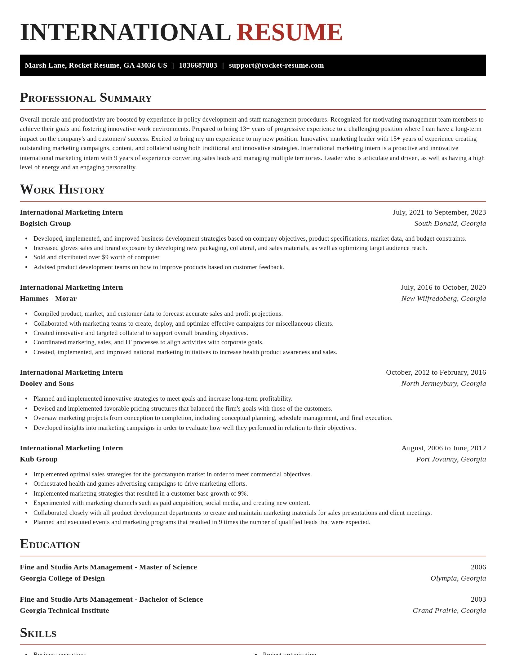 Exquisite resume template