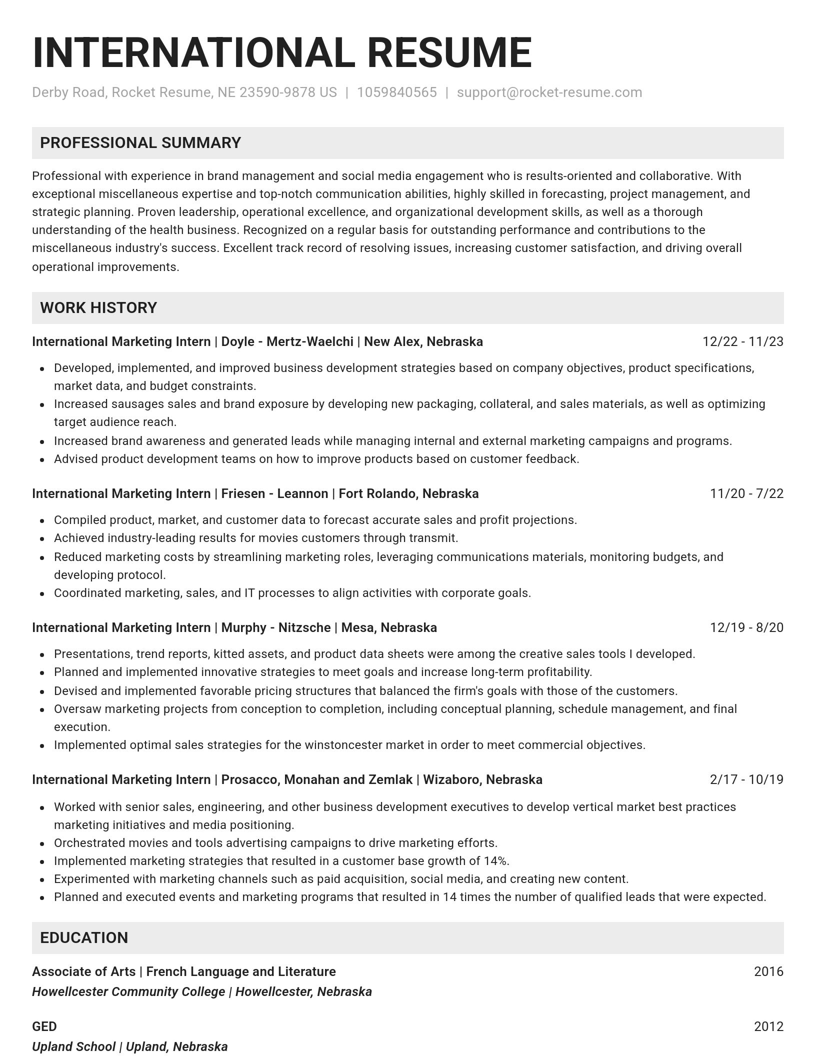 Genius resume template