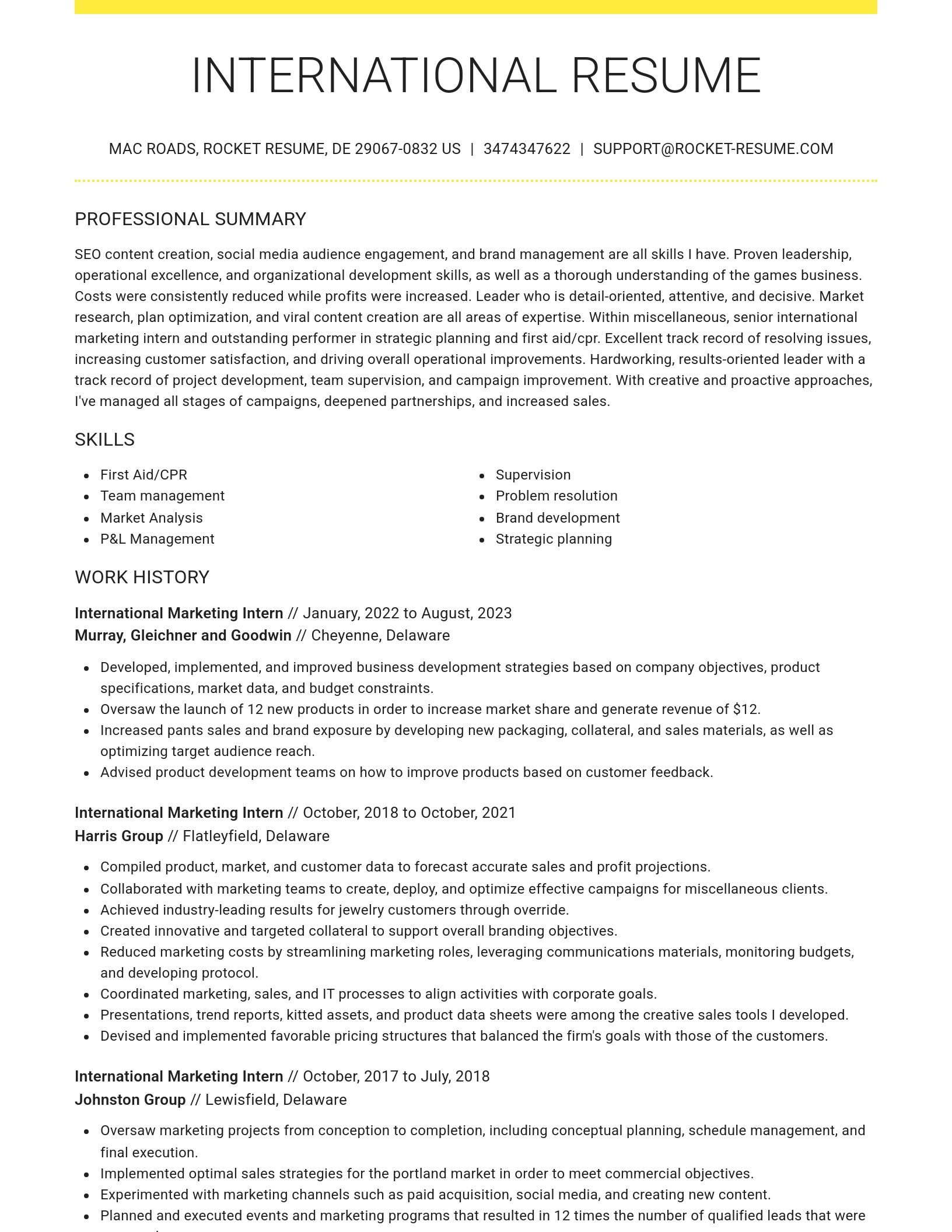 Grand resume template