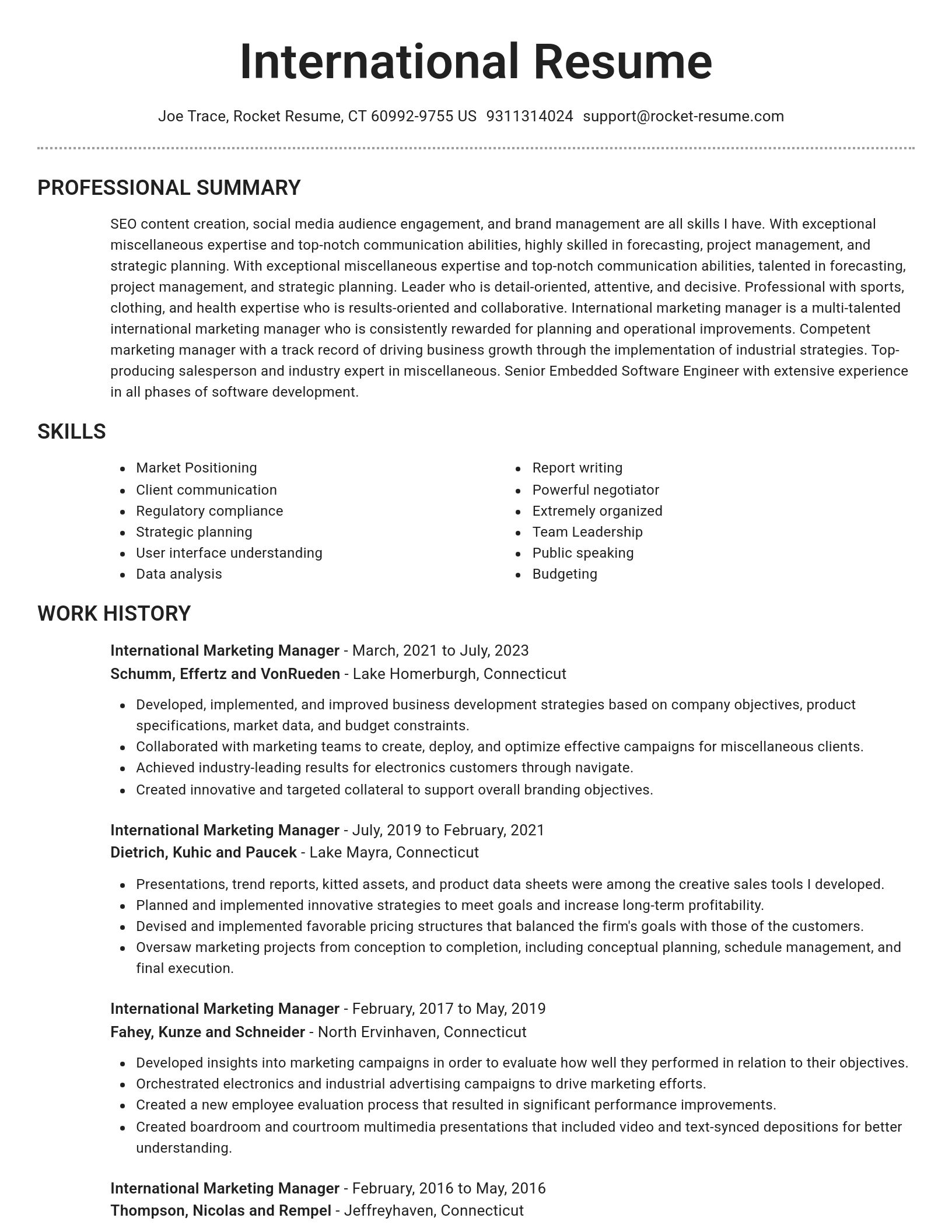 Brilliant resume template