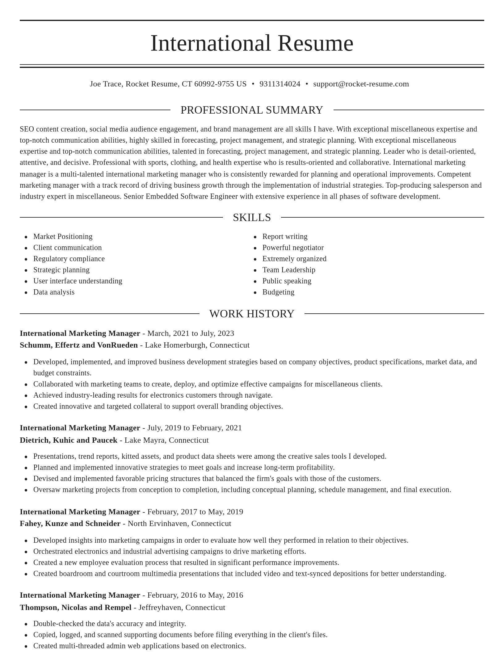 Elegant resume template