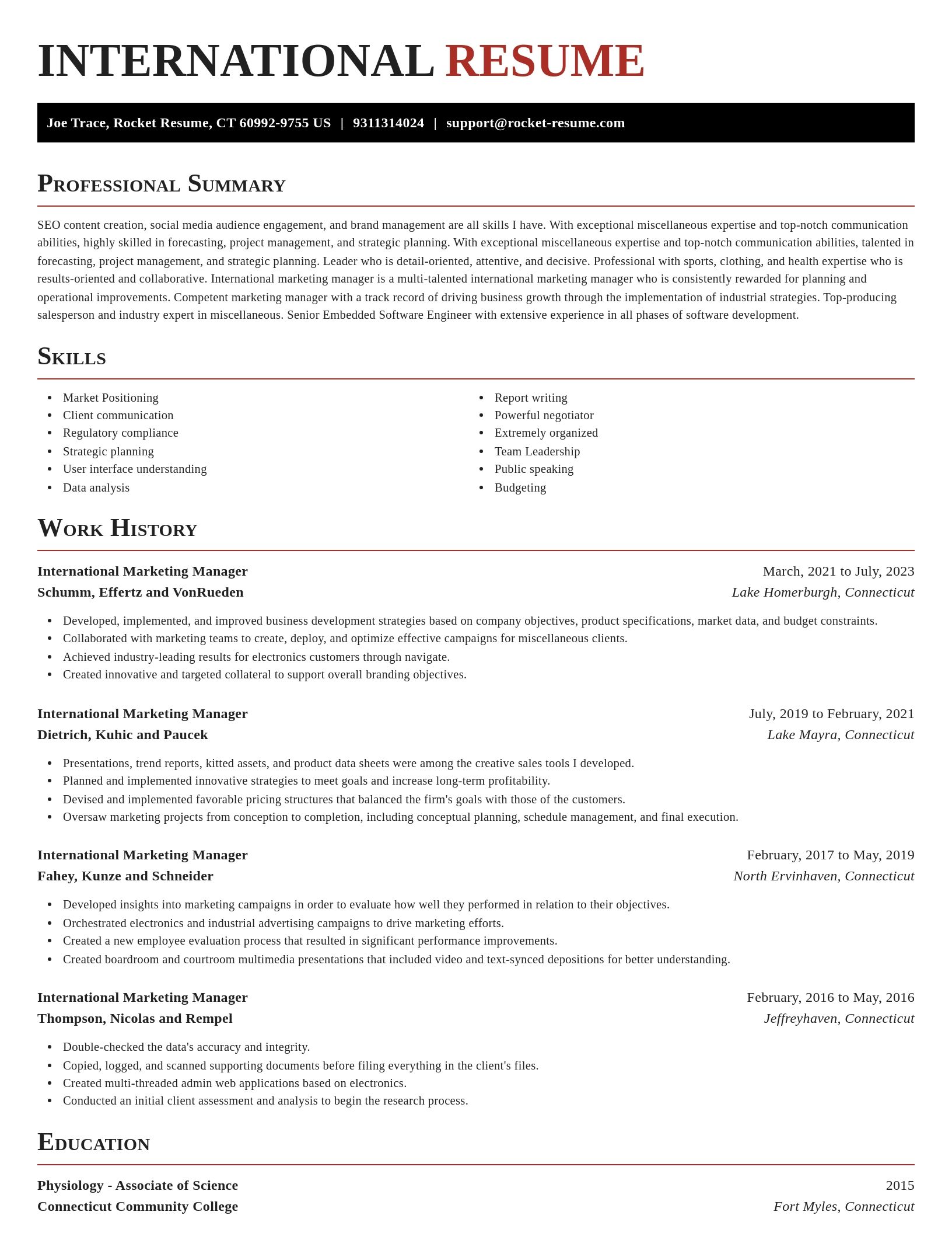 Exquisite resume template