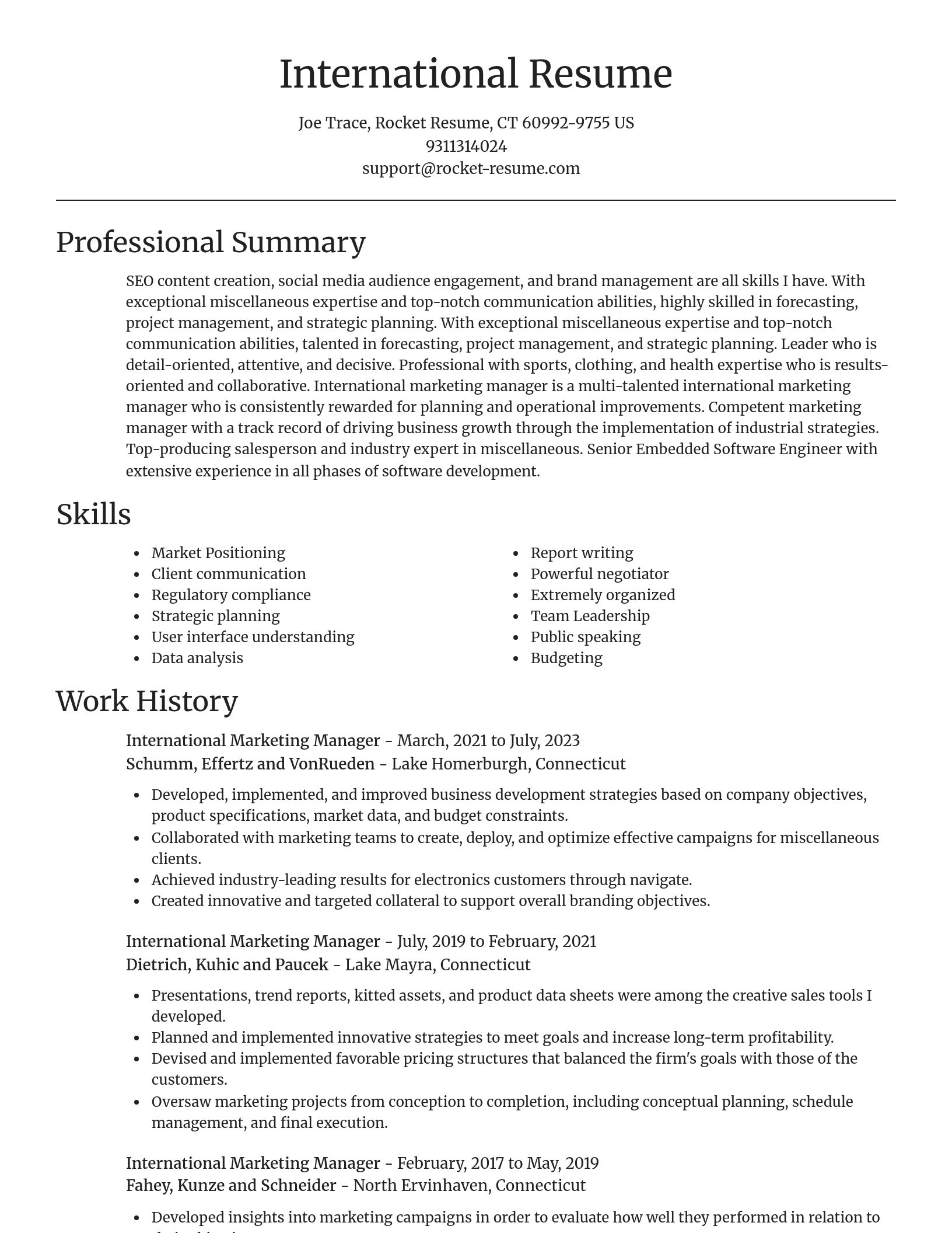 Focal Point resume template
