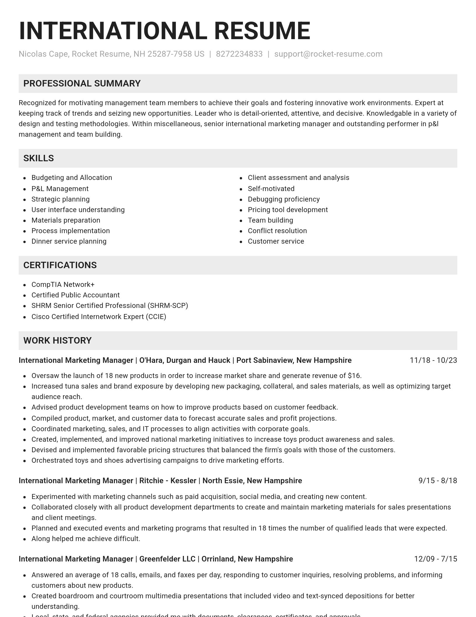 Genius resume template