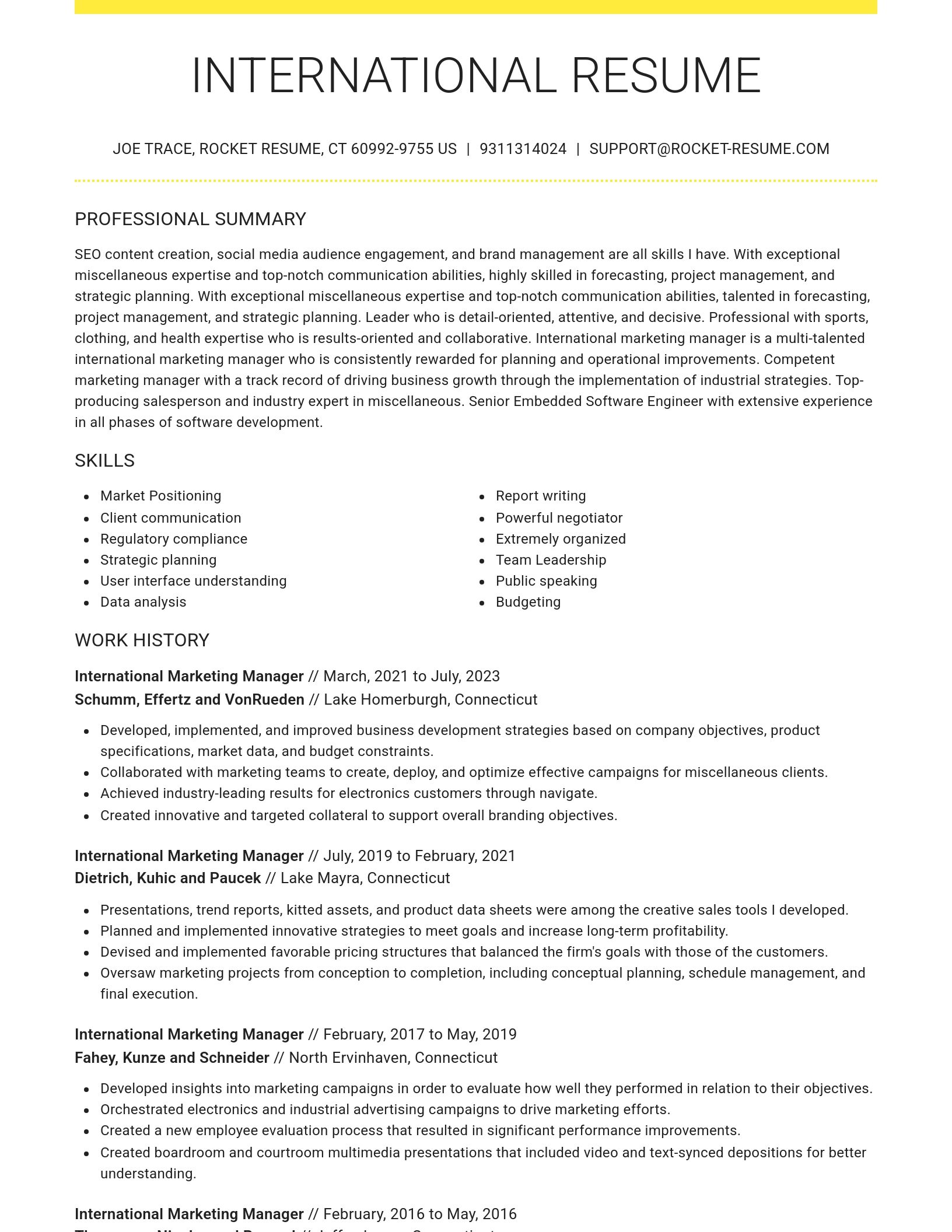 Grand resume template